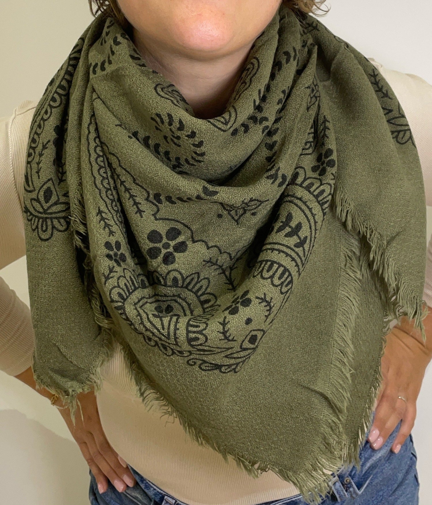 Echarpe bandana PM - kaki