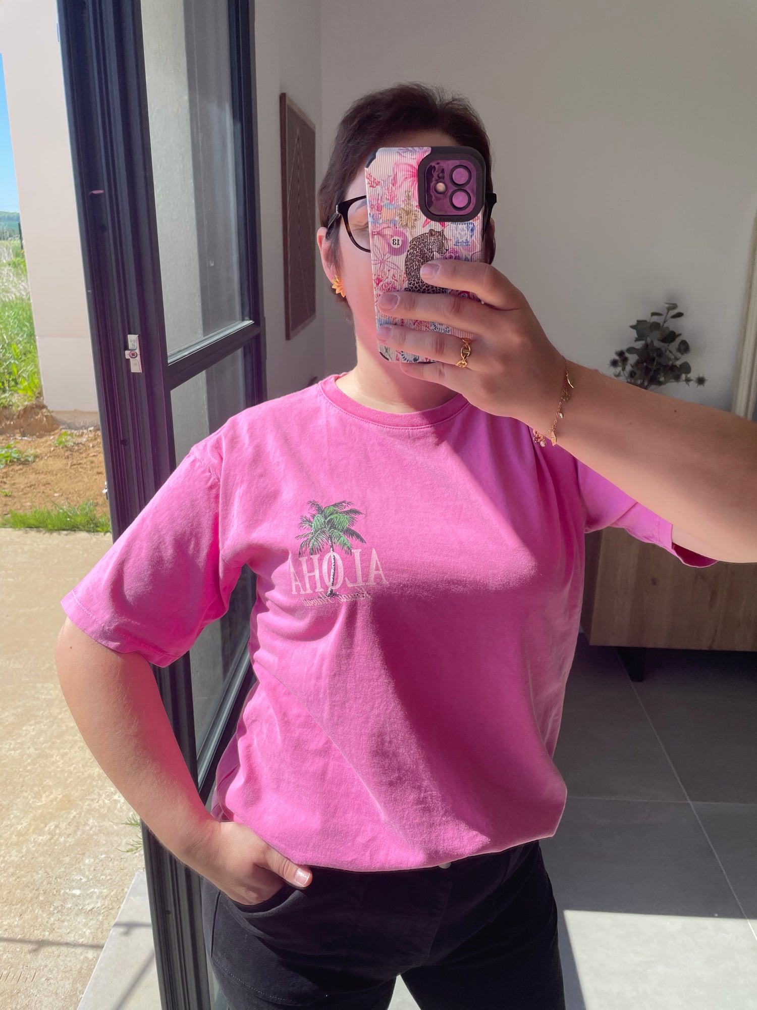 T-shirt Aloha rose
