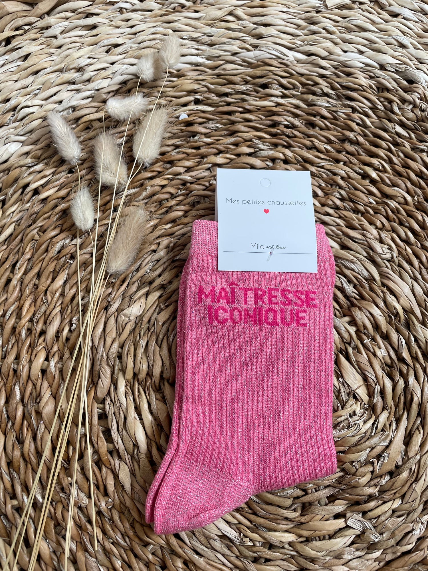 Chaussettes maîtresse - rose foncé