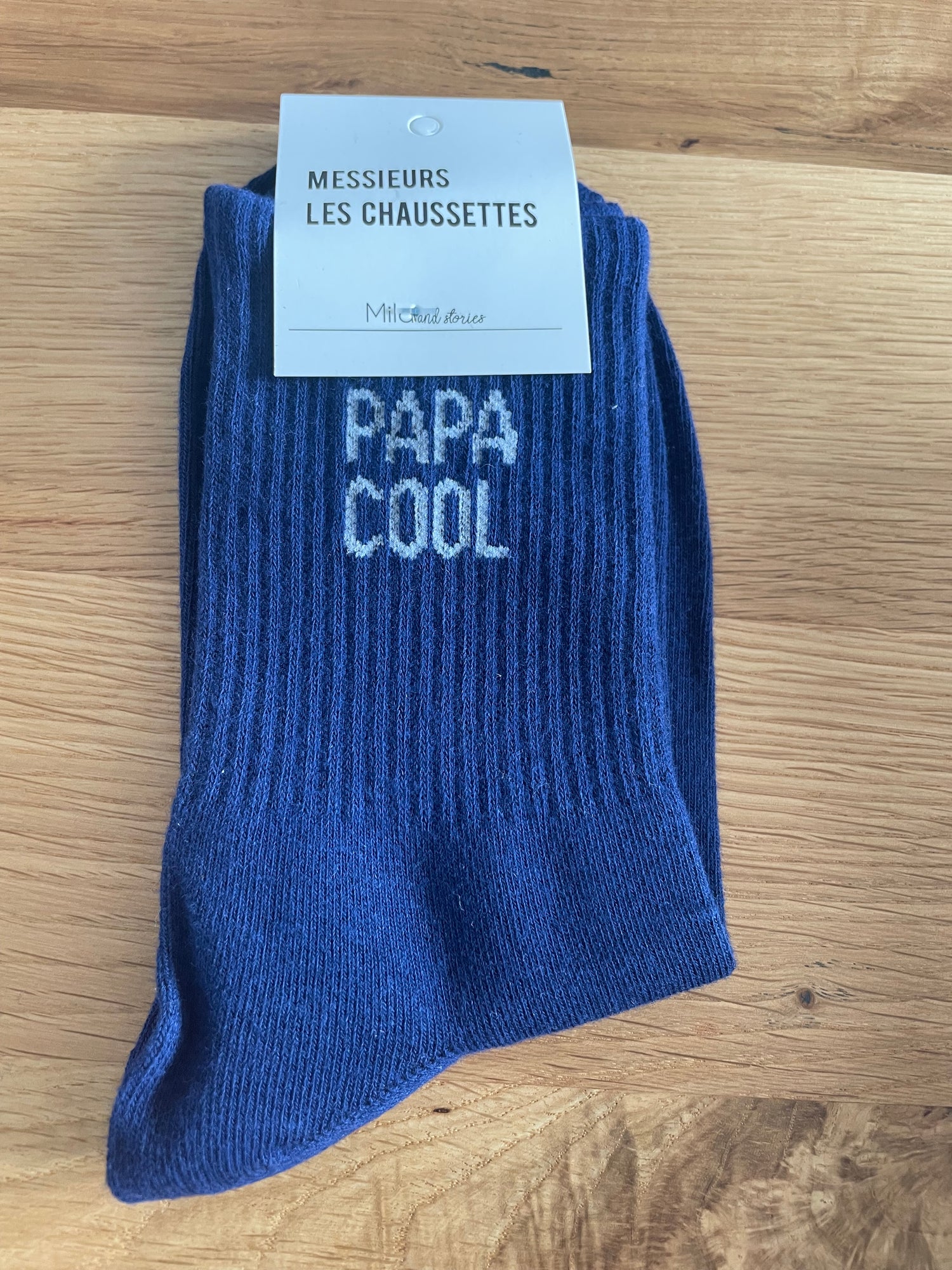 Chaussettes papa - bleu