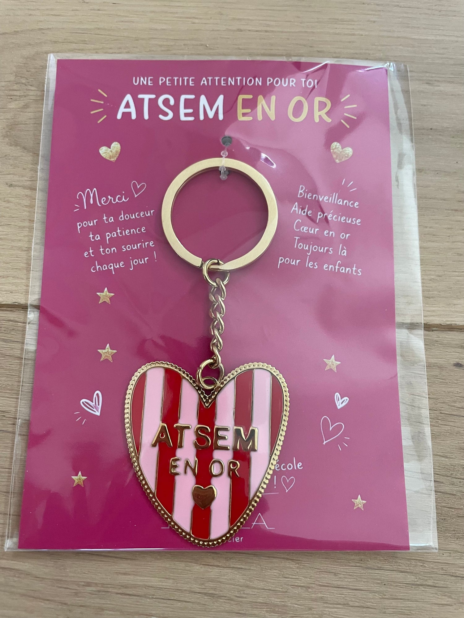 Porte-clé Atsem - rose
