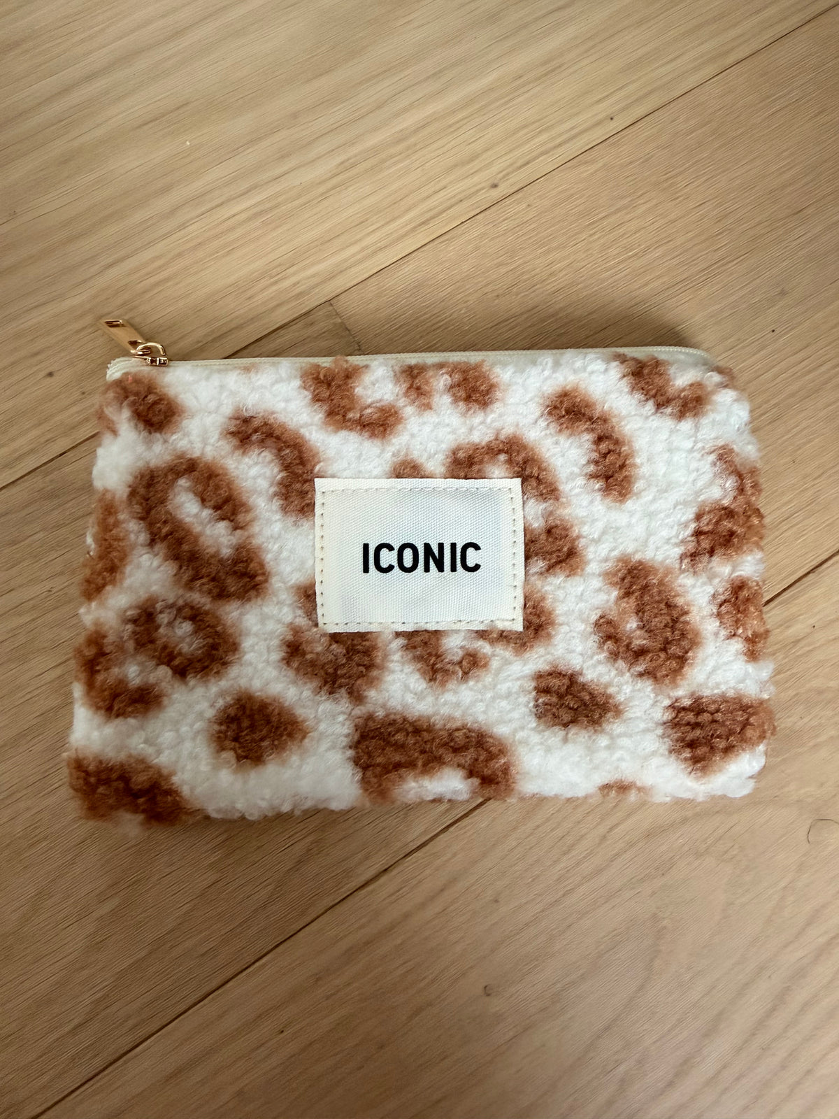 Pochette iconic blanc/marron