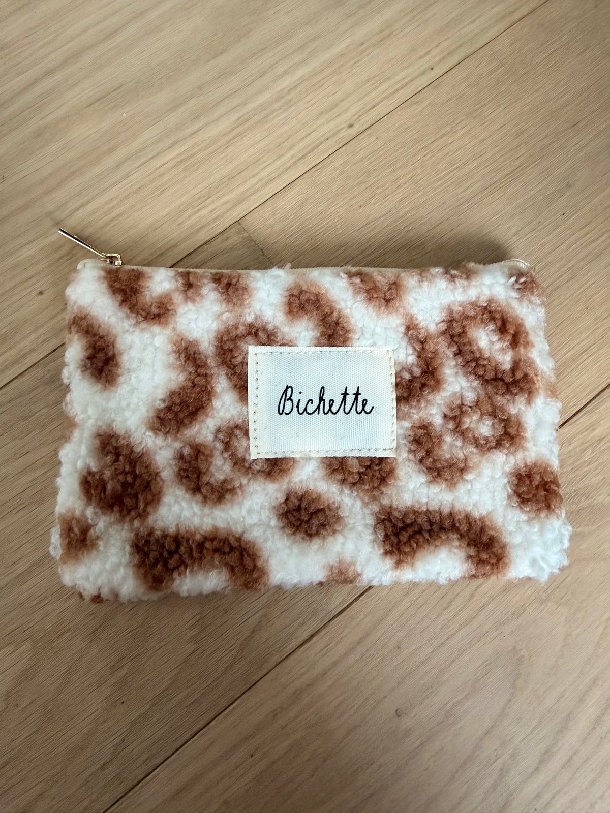 Pochette bichette blanc/marron