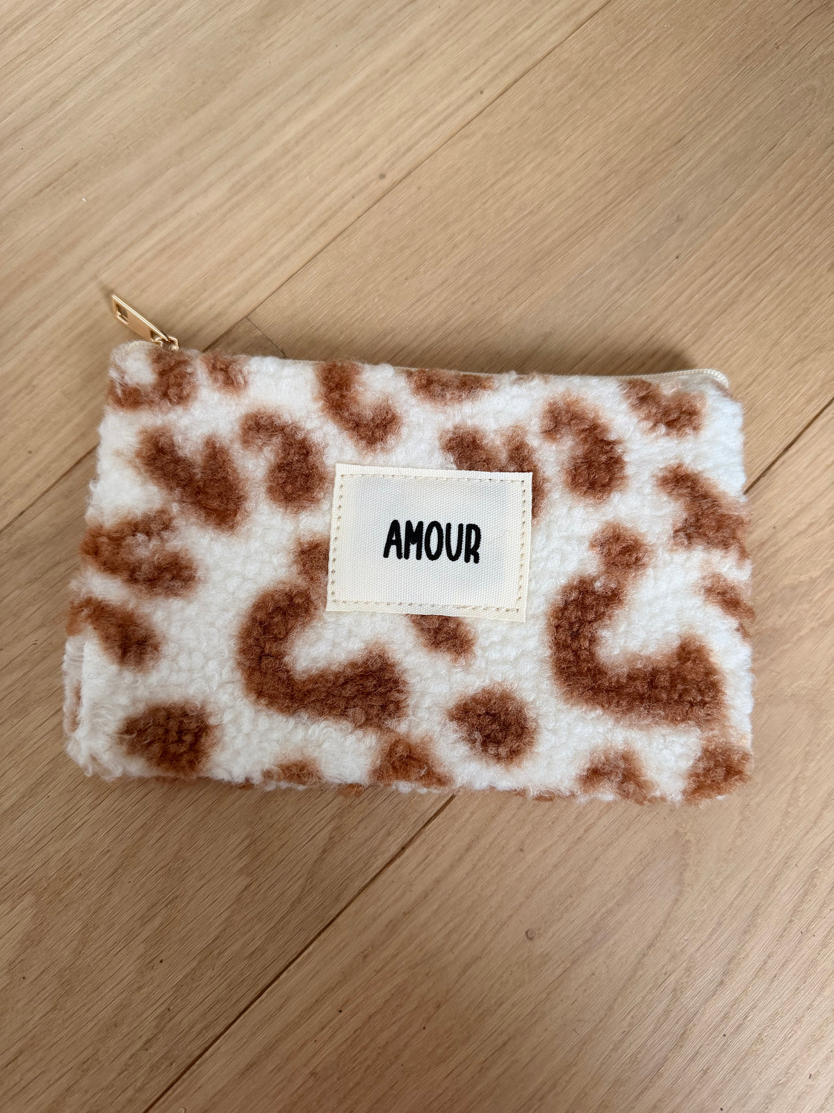 Pochette amour blanc/marron