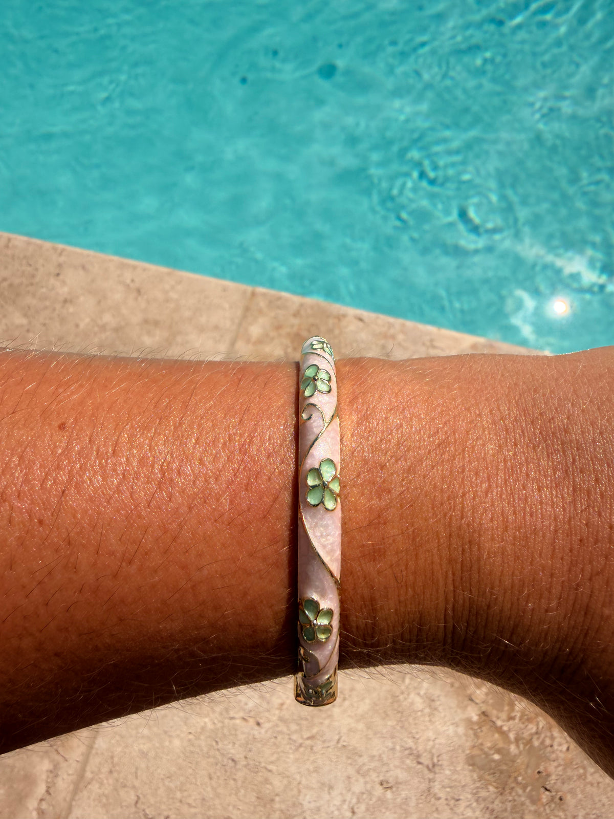 Bracelet Kamala - rose/vert