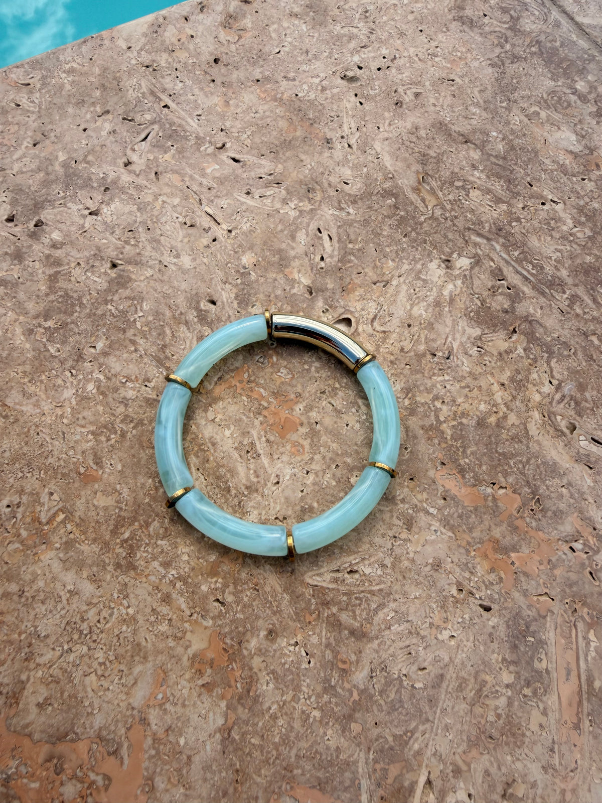 Bracelet Ambre - bleu clair