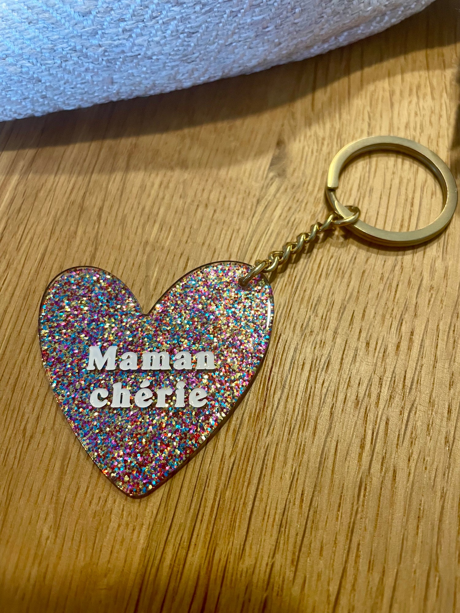 Porte clé maman rose