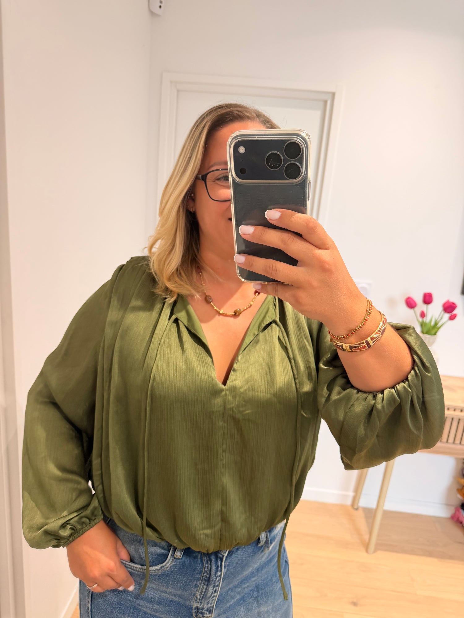 Blouse Mia - kaki