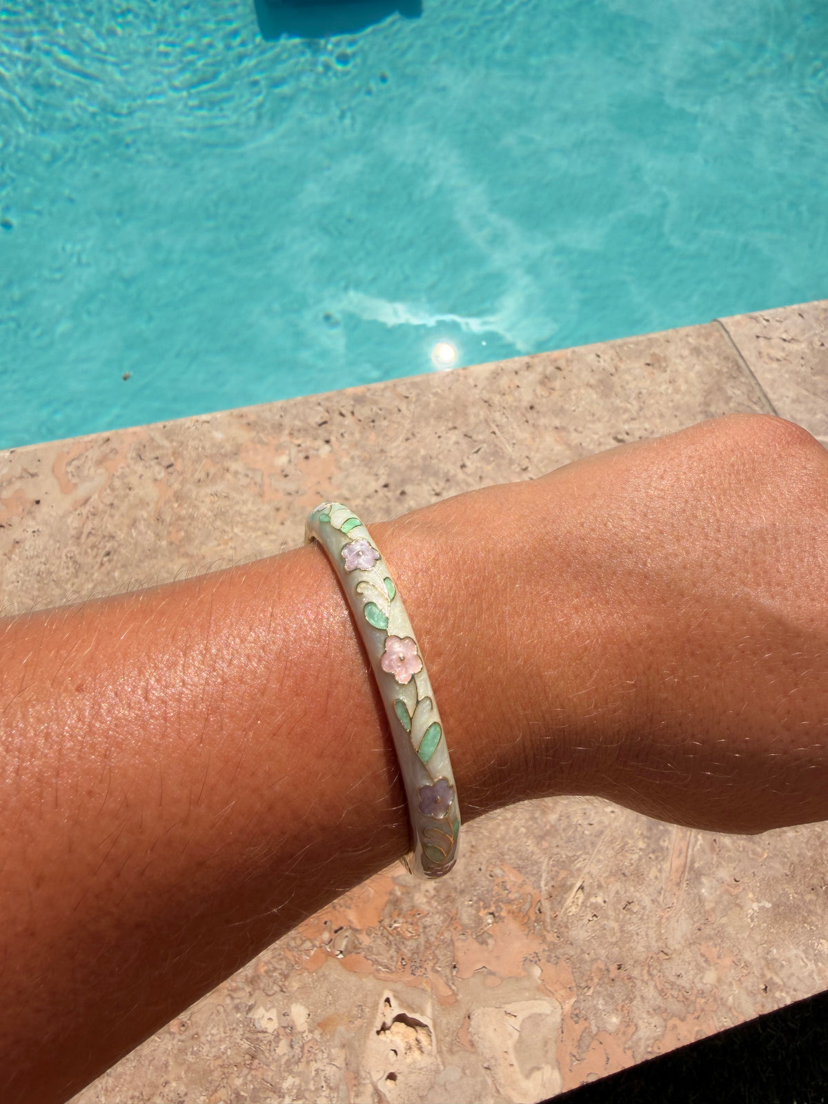 Bracelet Kamala - vert/rose