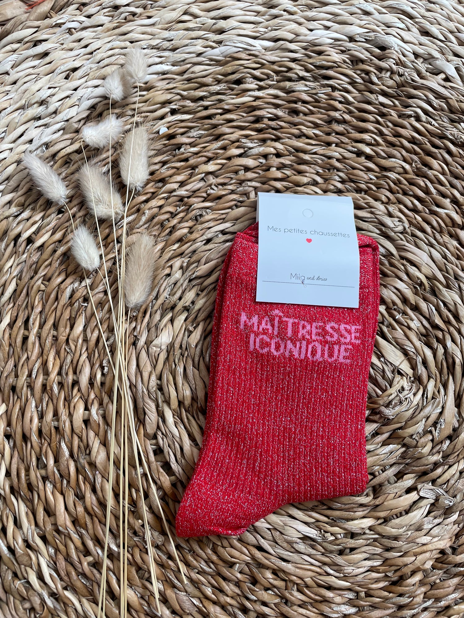 Chaussettes maîtresse - rouge