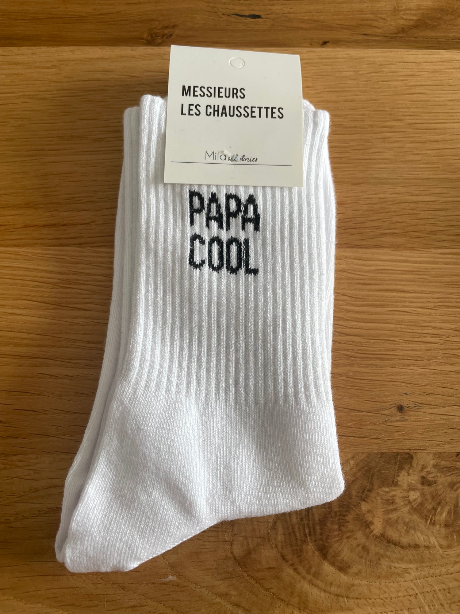 Chaussettes papa - blanc