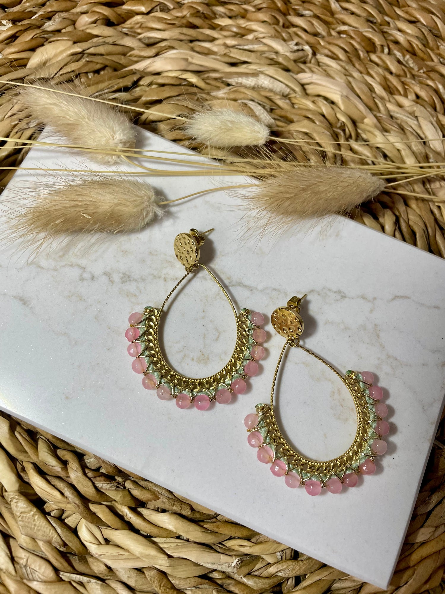 Boucles Felicia -rose
