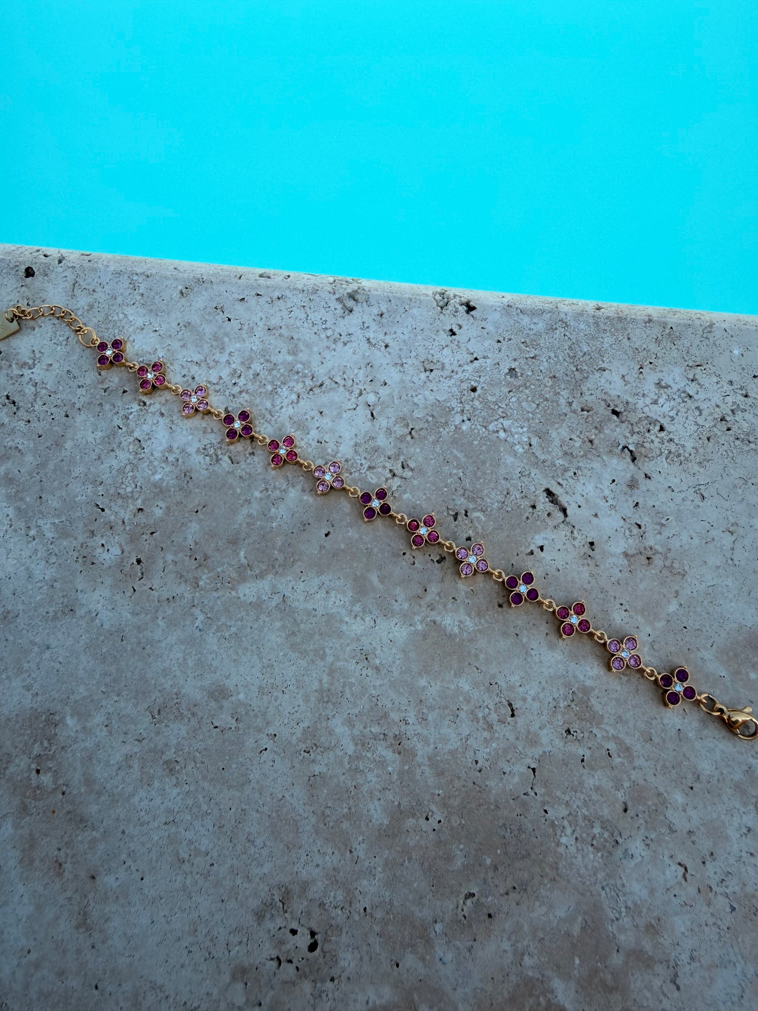 Bracelet Flora - rose fushia