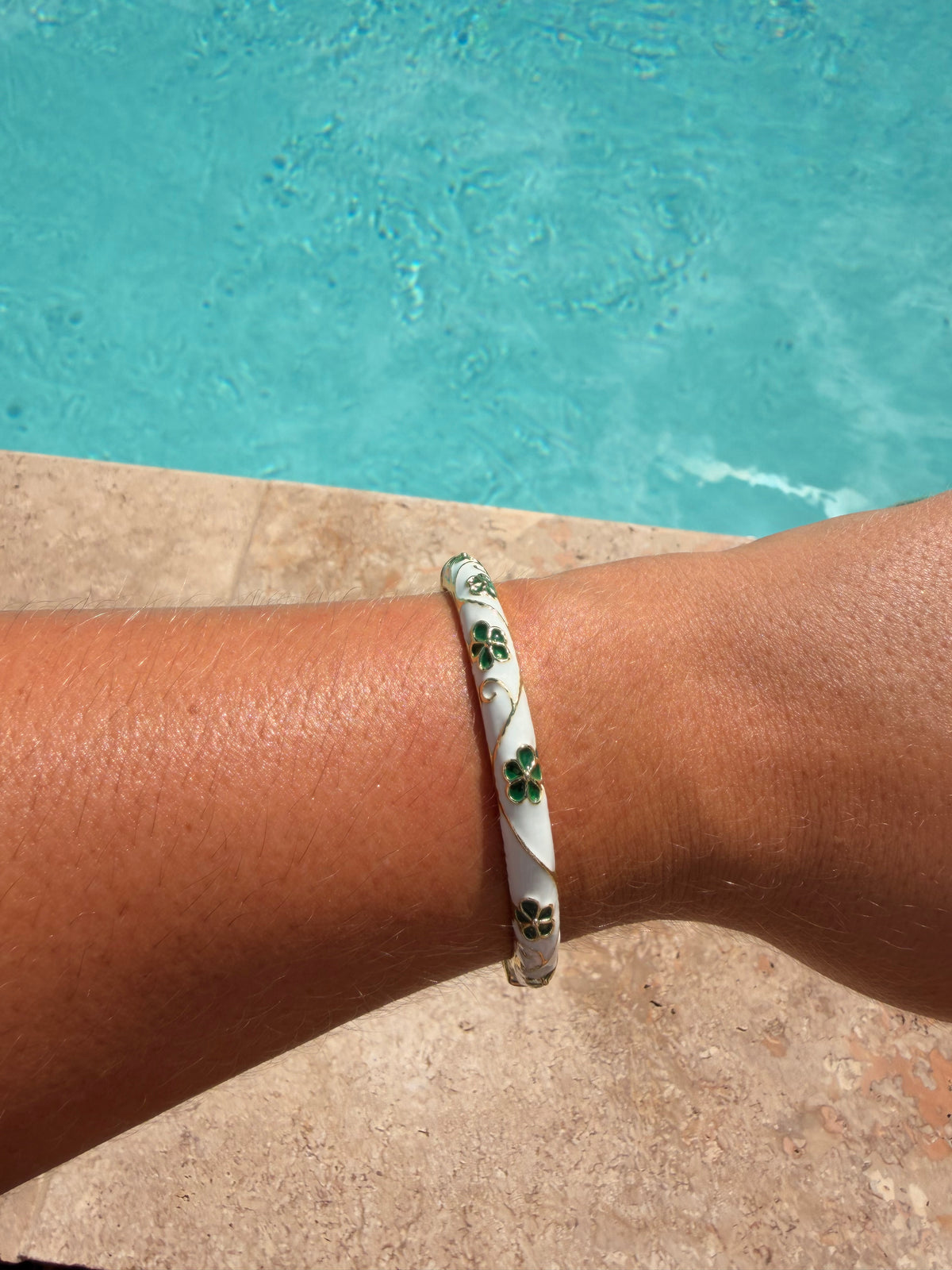 Bracelet Kamala - blanc/vert