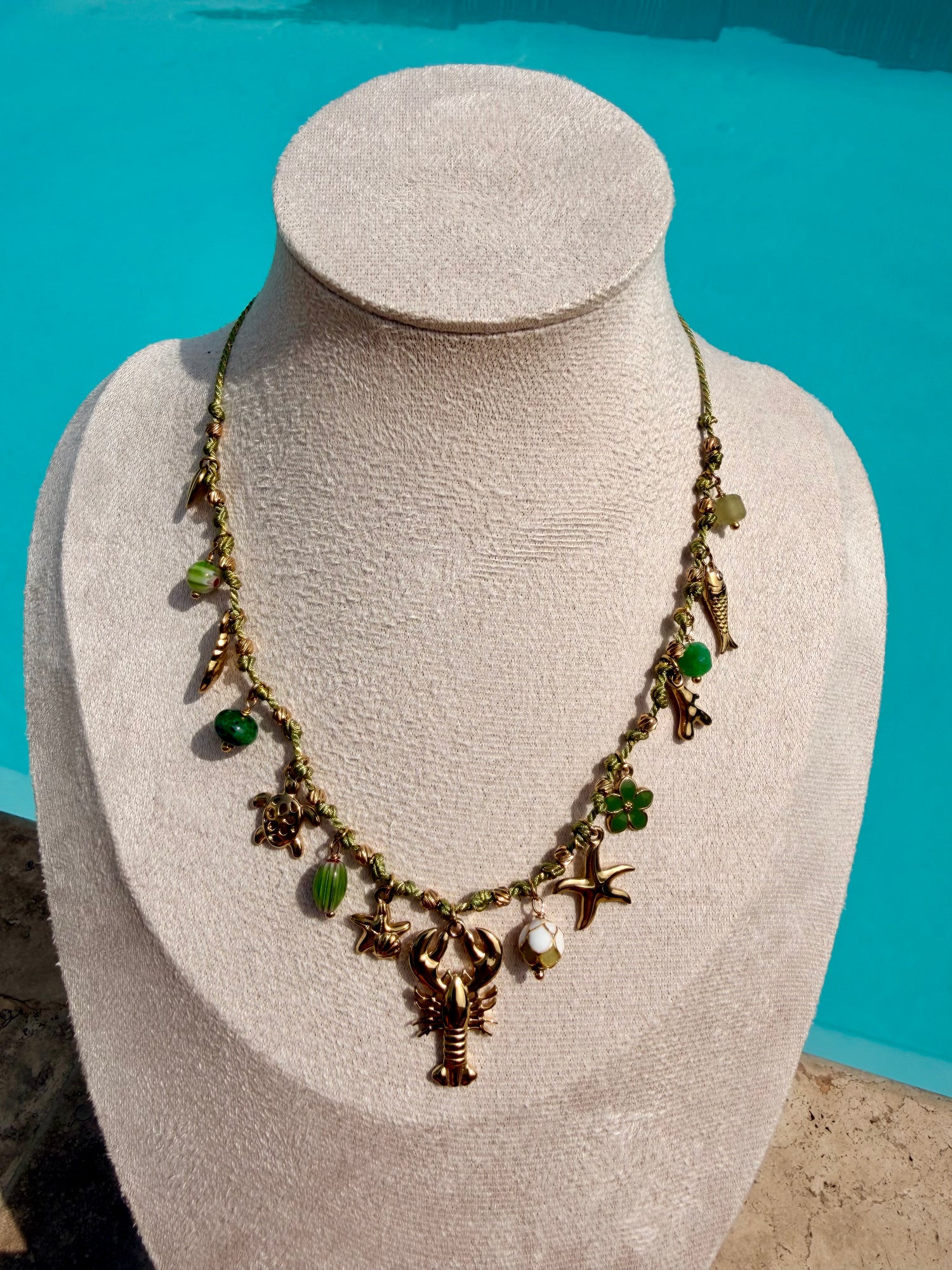 Collier Homard - vert