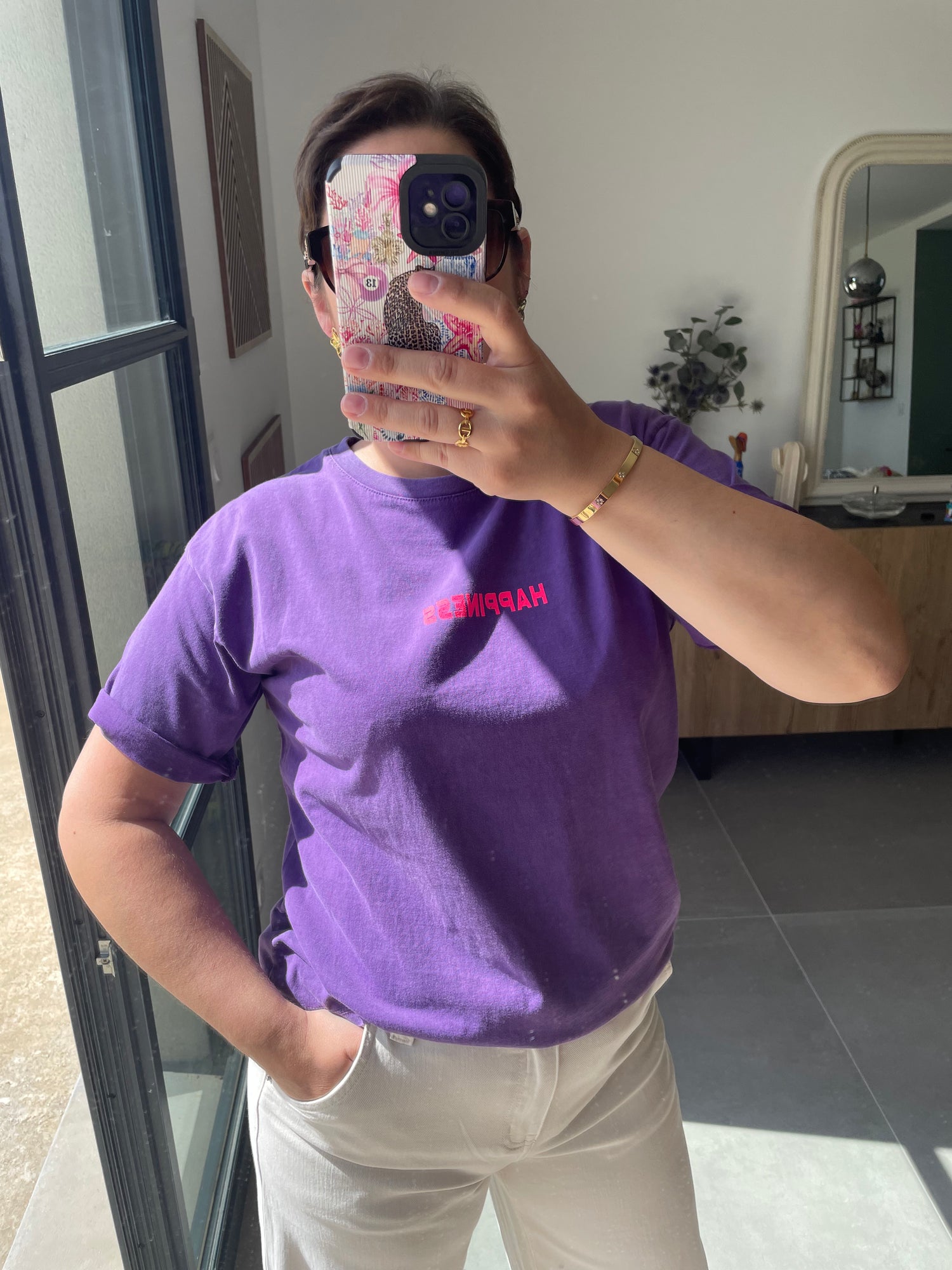 T-shirt Happiness - violet