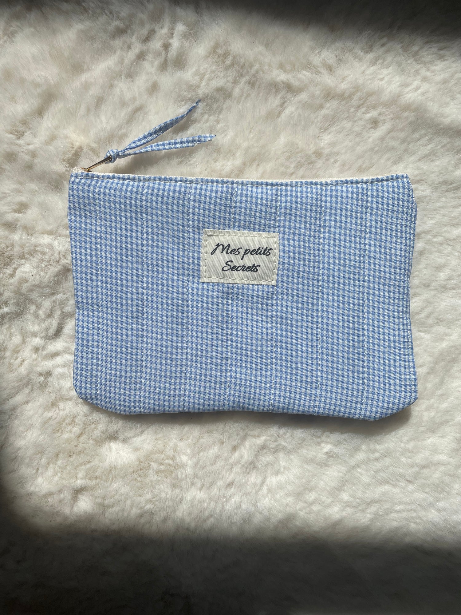 Pochette vichy - bleu