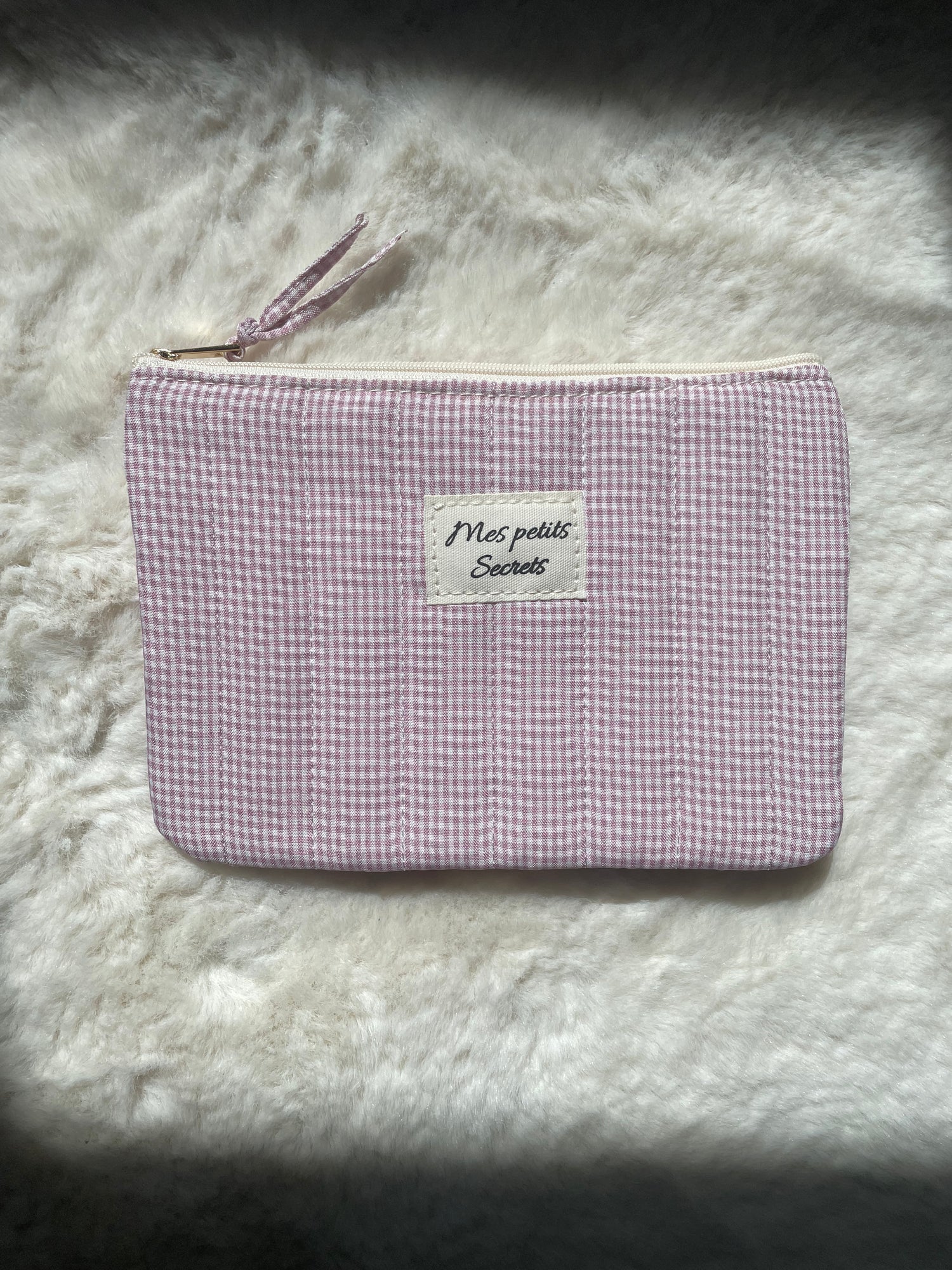 Pochette vichy - rose