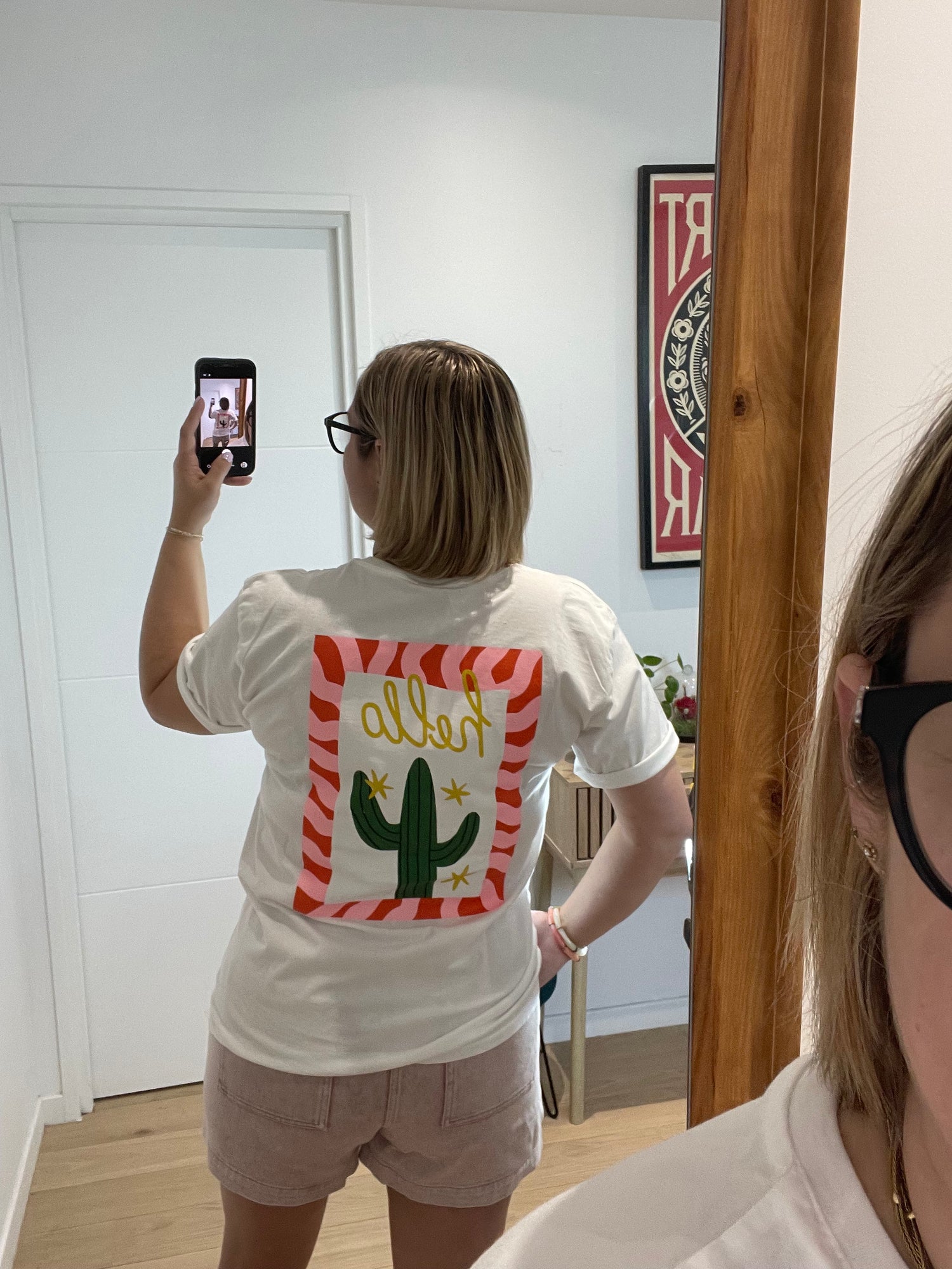 T-shirt cactus - blanc