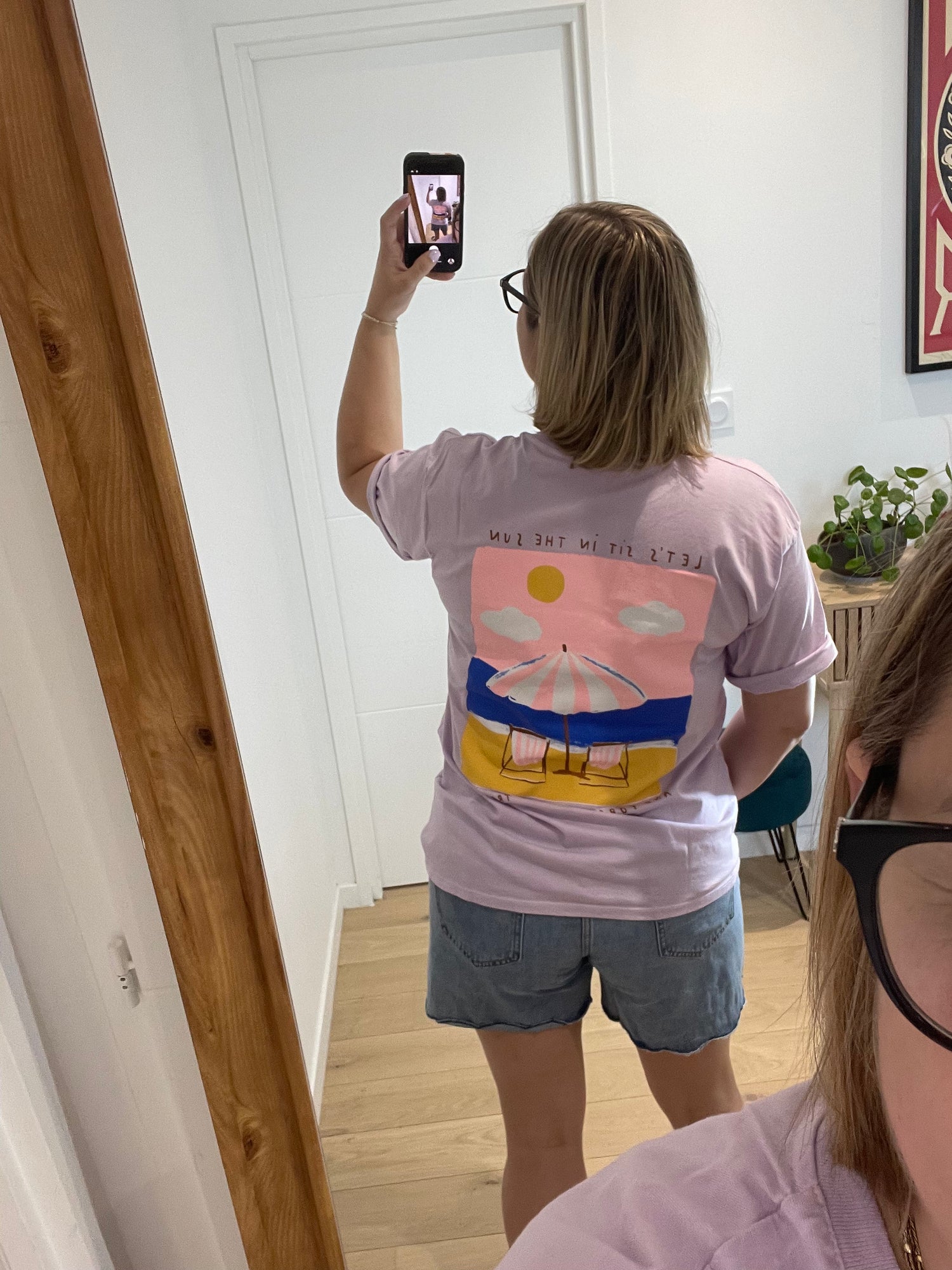T-shirt parasol - parme