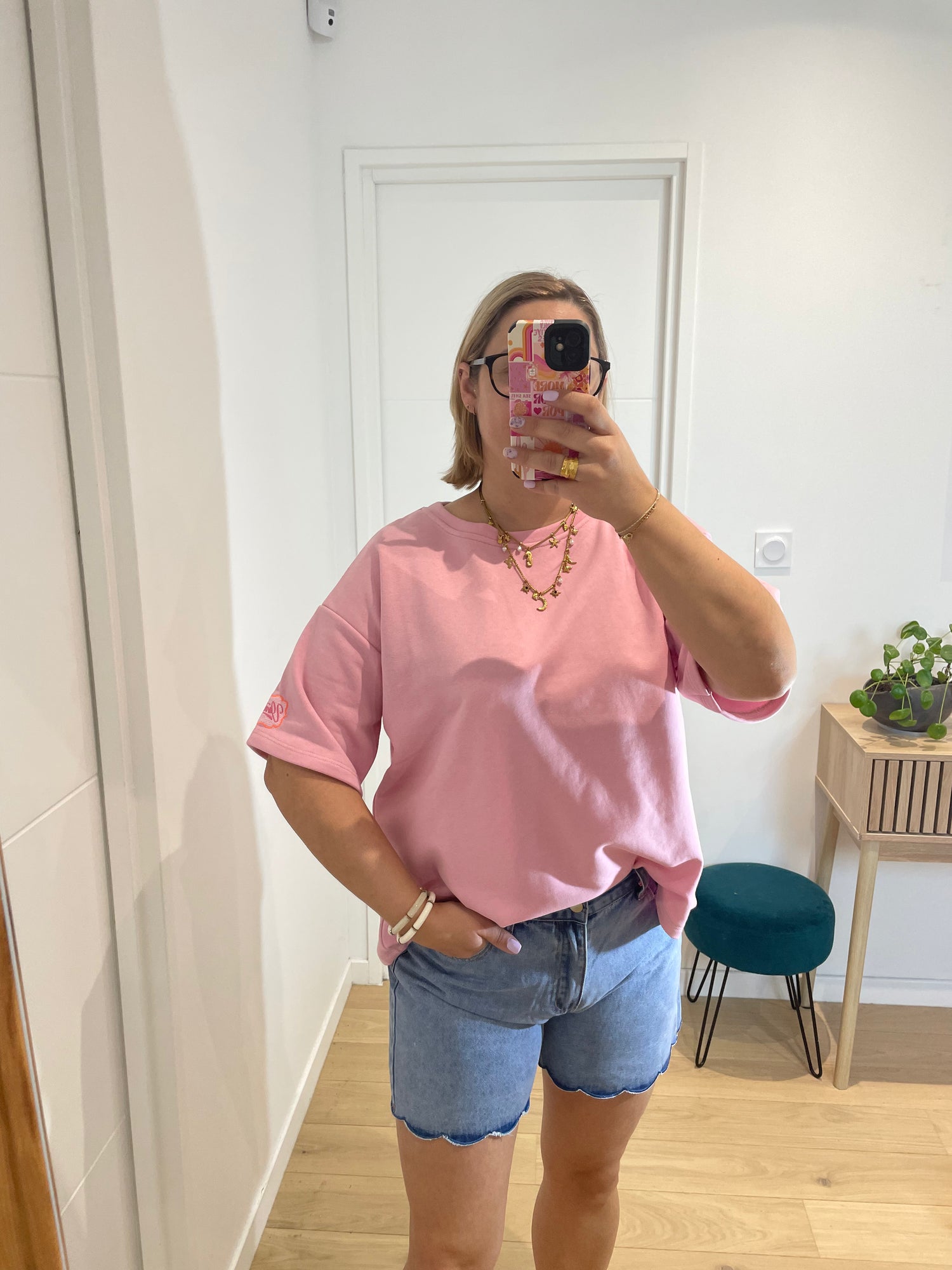 T-shirt sweat Leona - rose