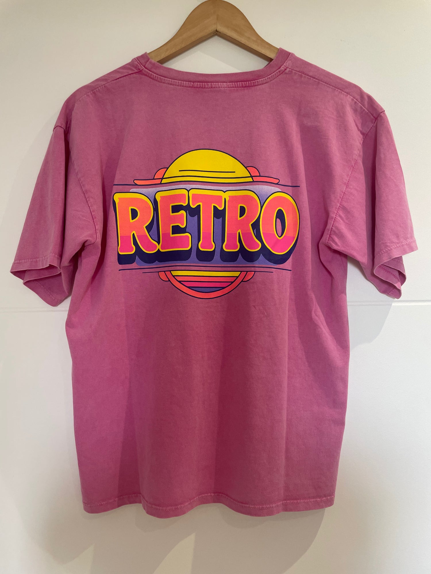 T-shirt Retro - rose