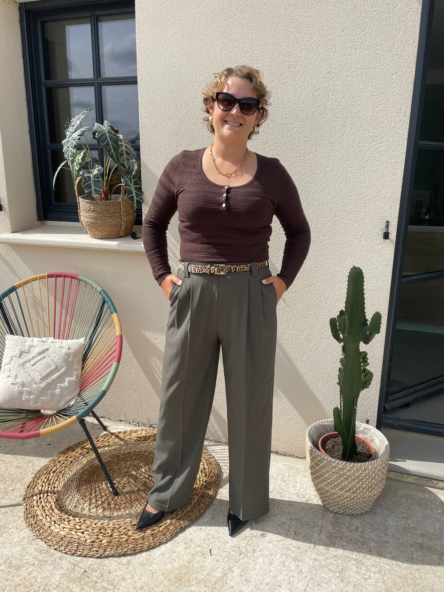Pantalon Zoé - kaki
