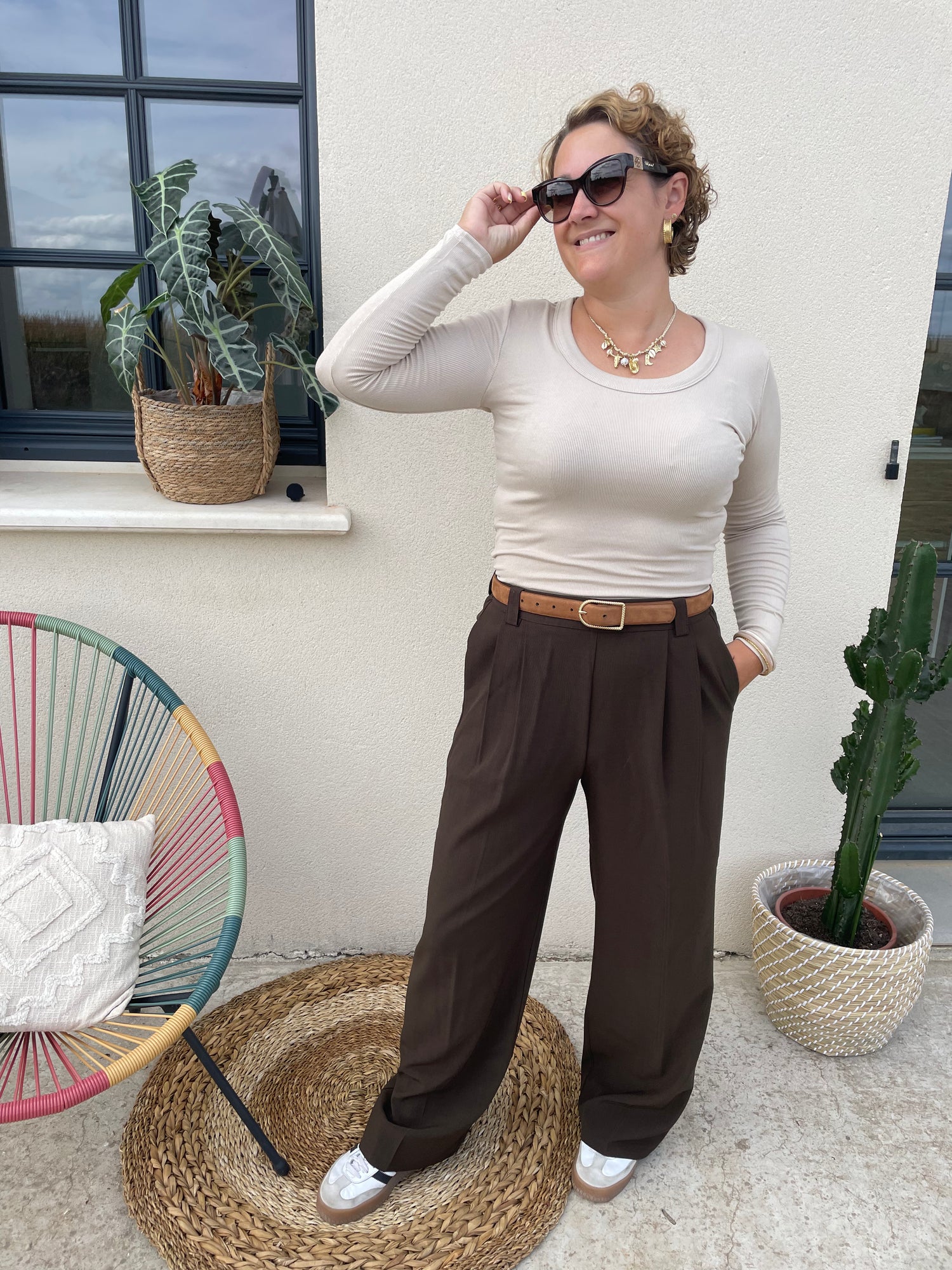 Pantalon Zoé - marron