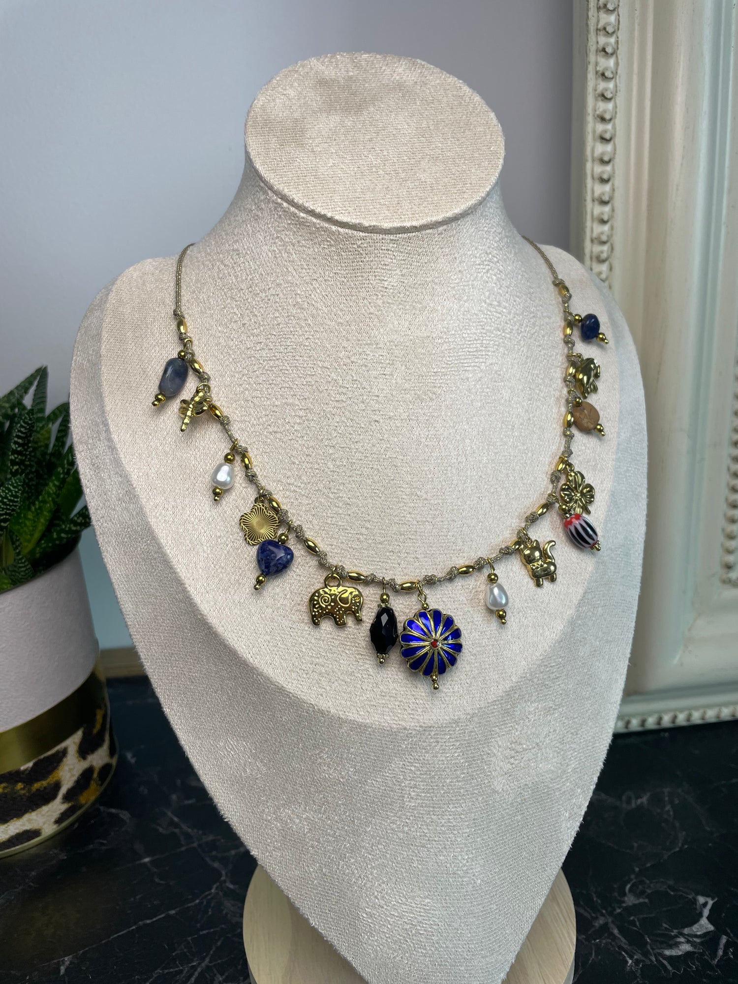 Collier Diane - bleu