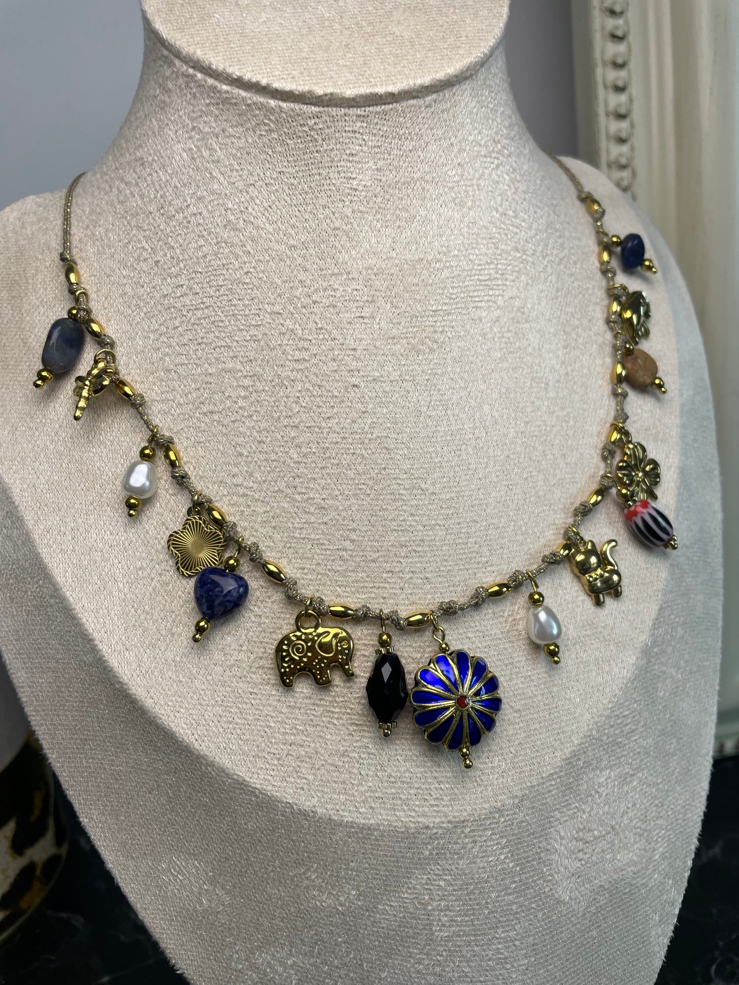 Collier Diane - bleu