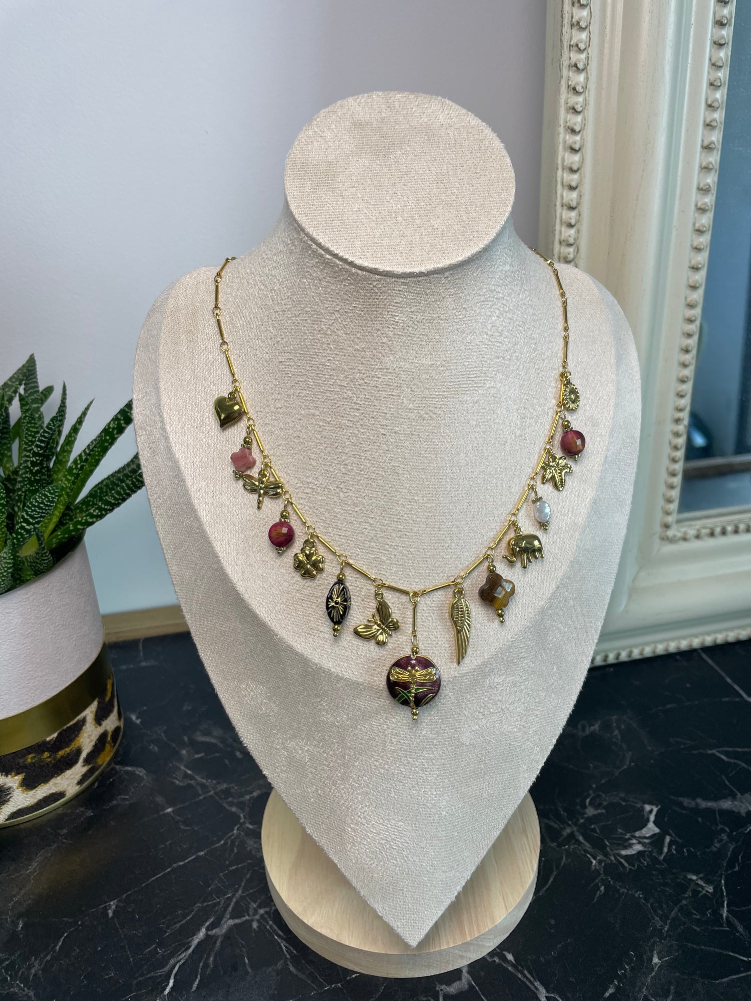 Collier Libellule - doré