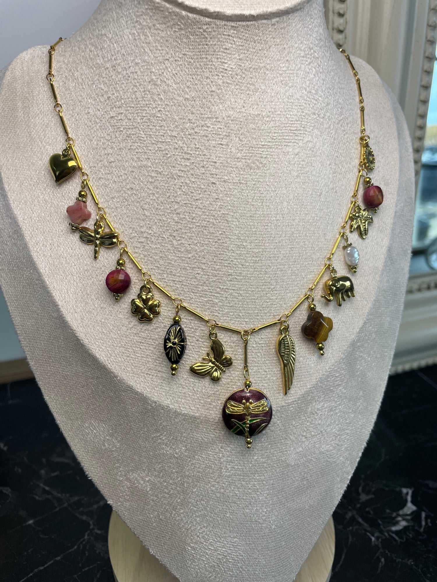 Collier Libellule - doré