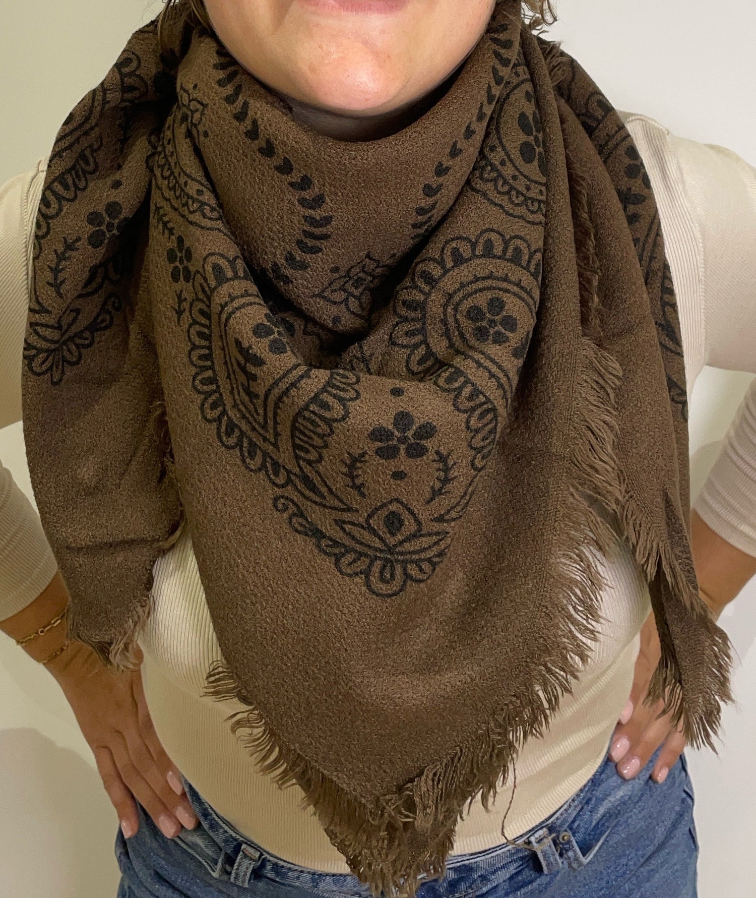 Echarpe bandana PM - chocolat