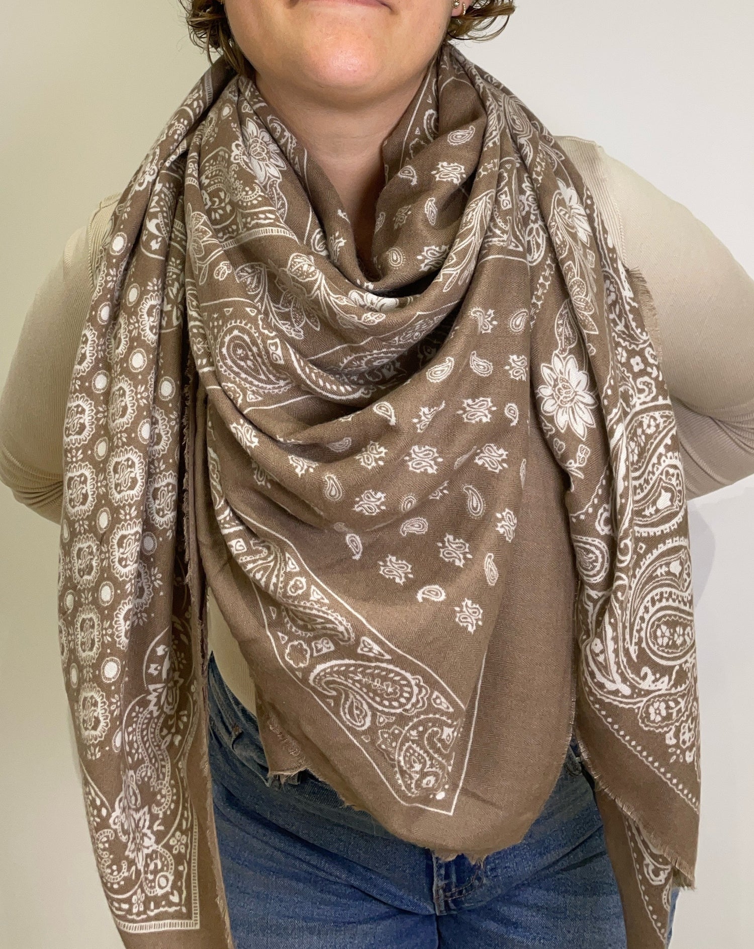 Echarpe bandana GM - taupe