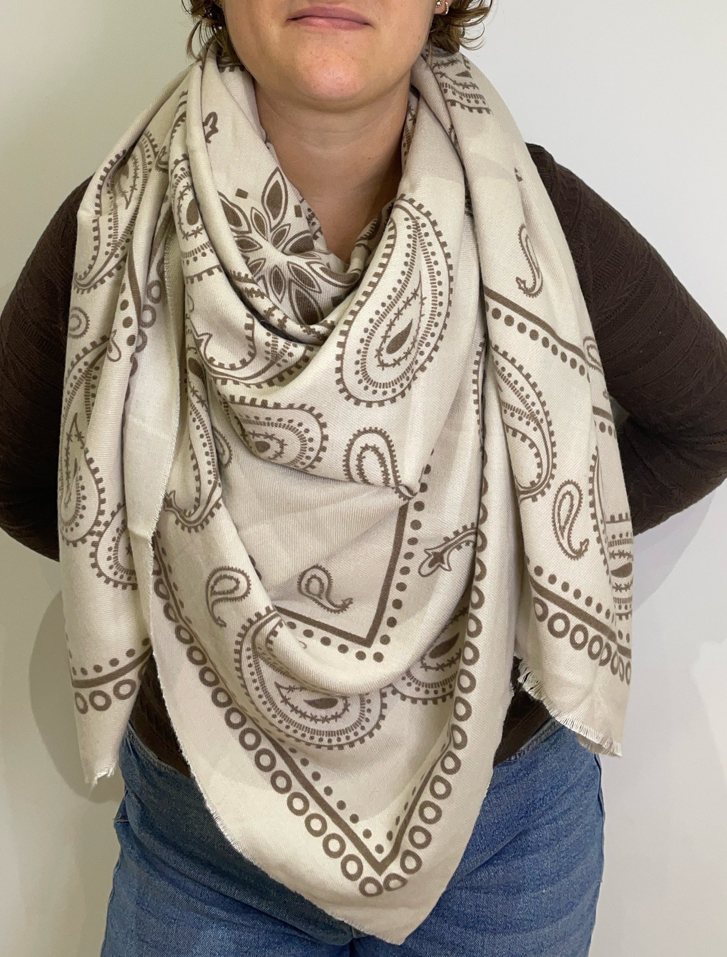 Echarpe bandana GM - beige