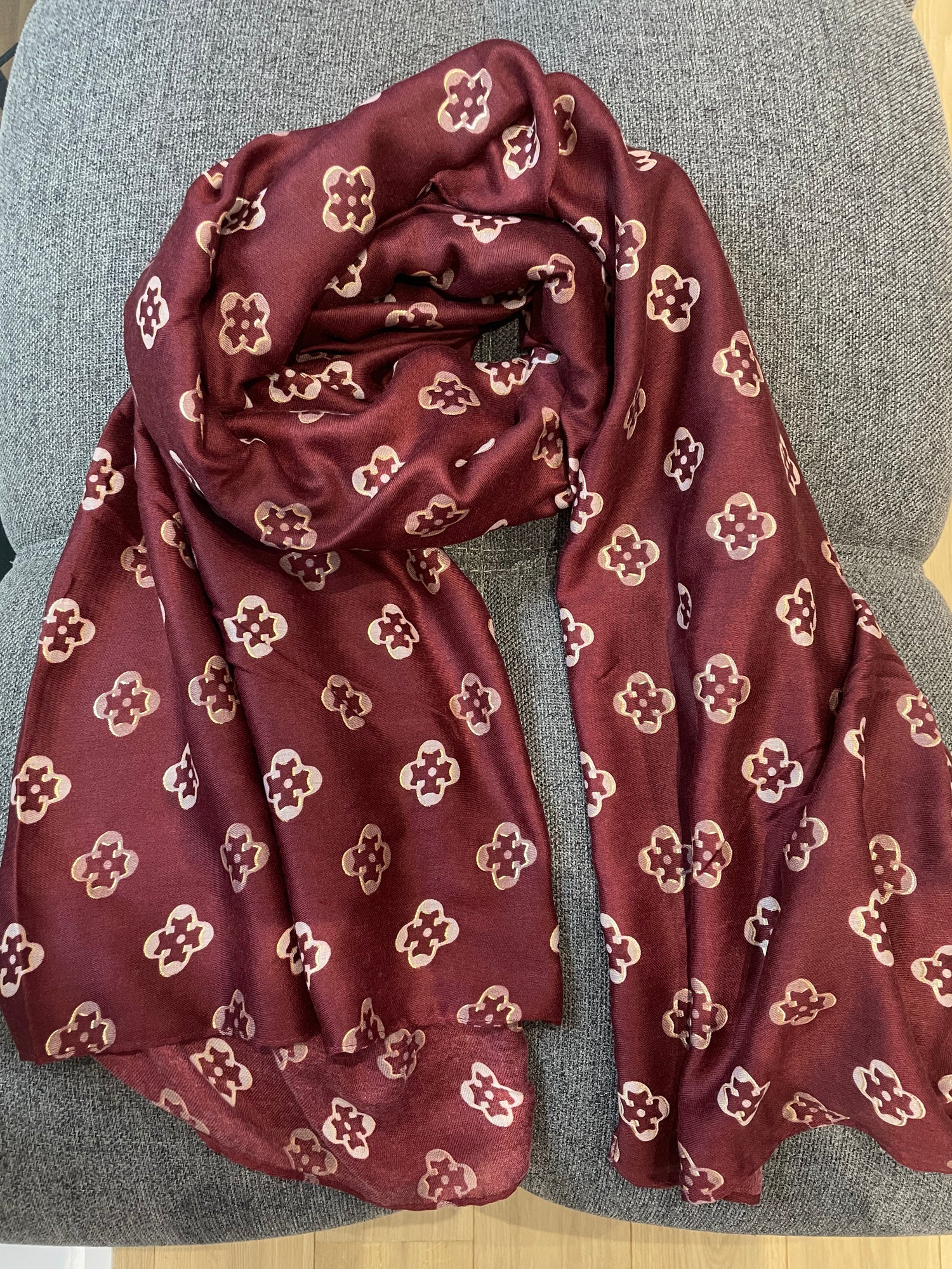 Echarpe bordeaux