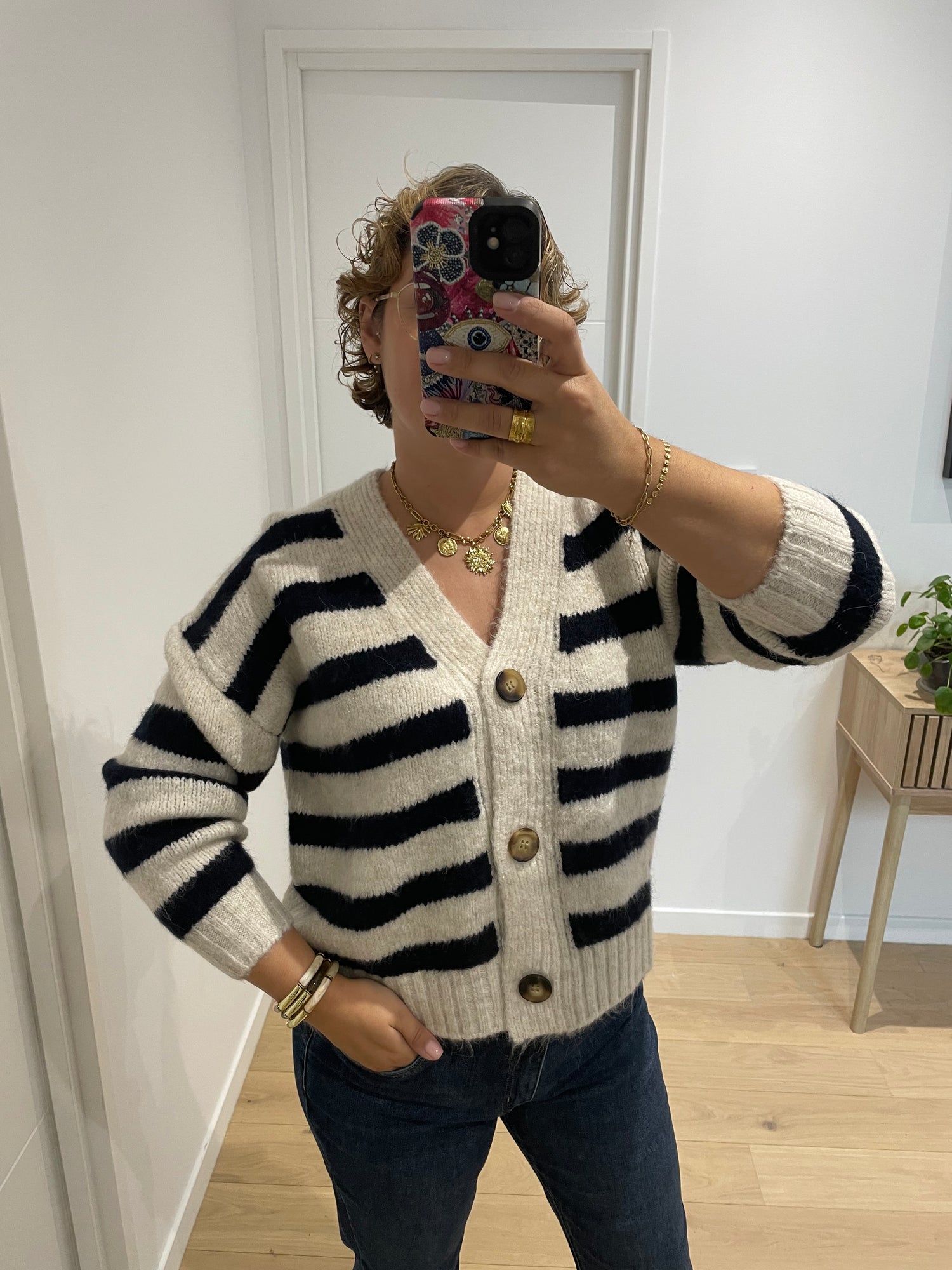 Cardigan Carole à rayures