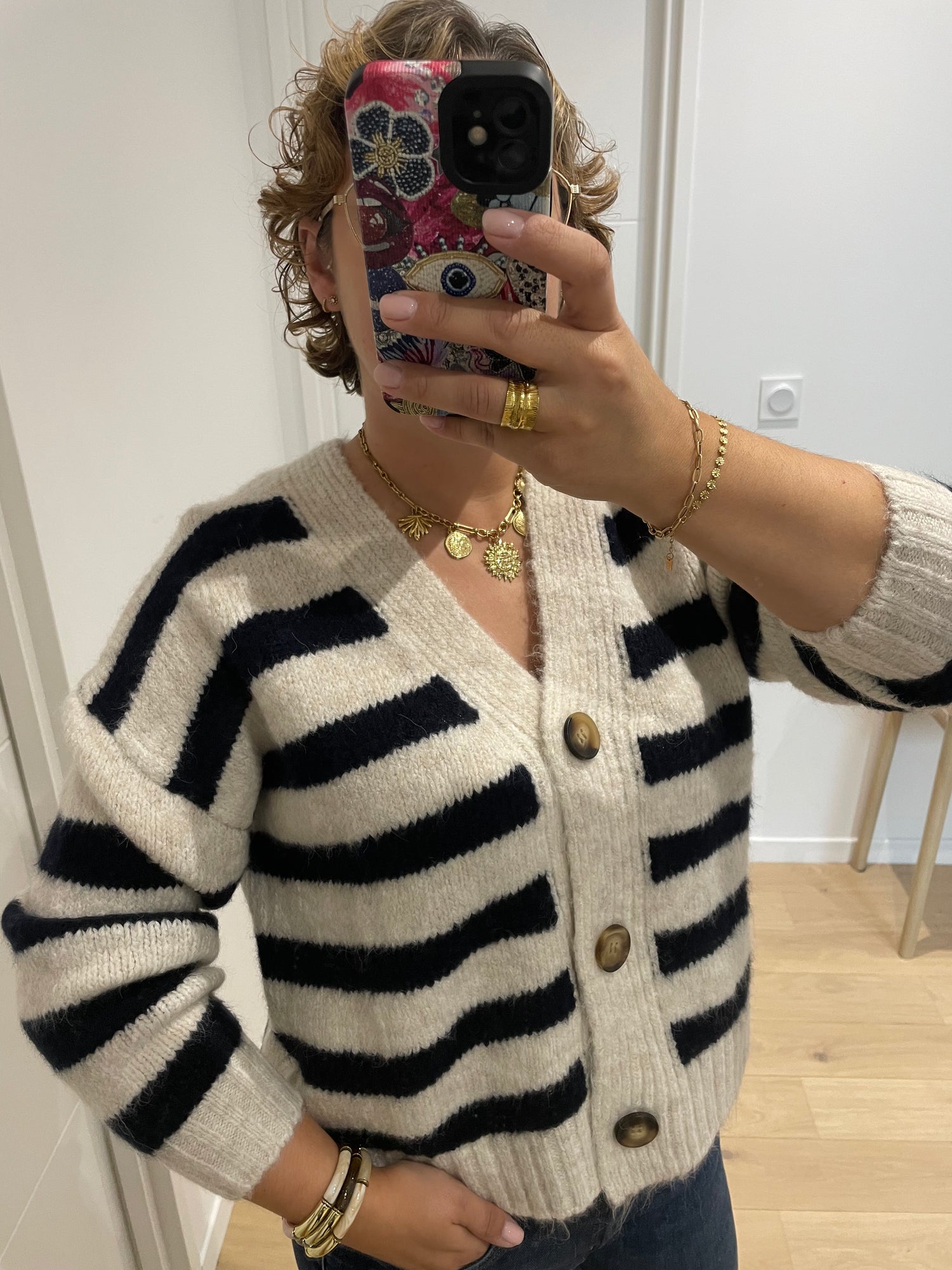 Cardigan Carole à rayures