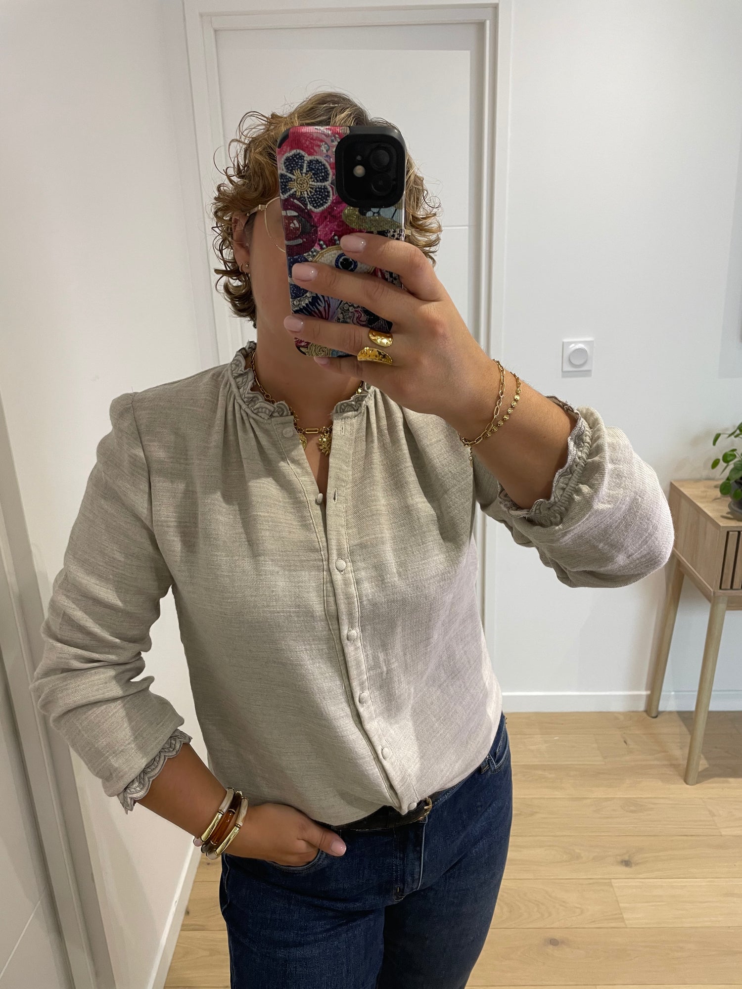 Chemise Valentine - gris clair