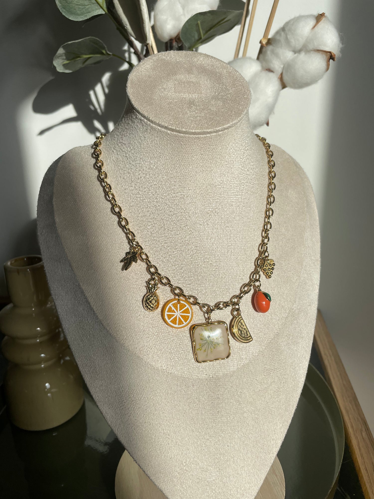 Collier Agrume - doré