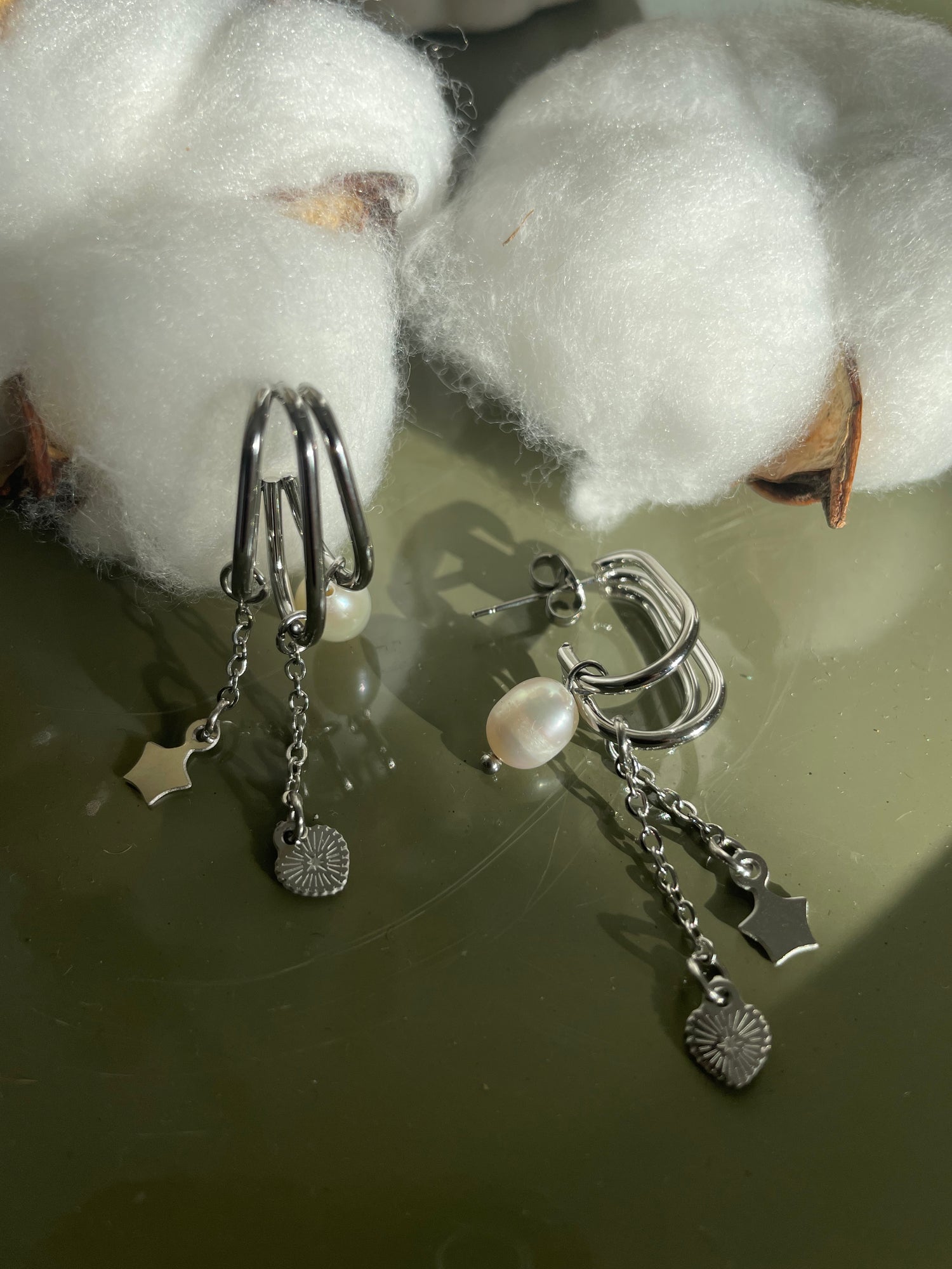 Boucles étoile - argenté