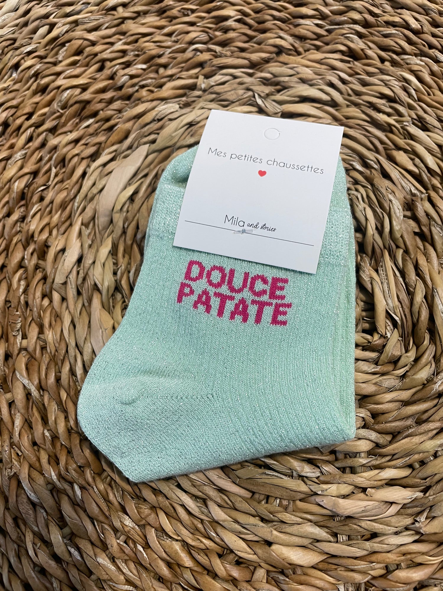 Chaussette patate douce - verte