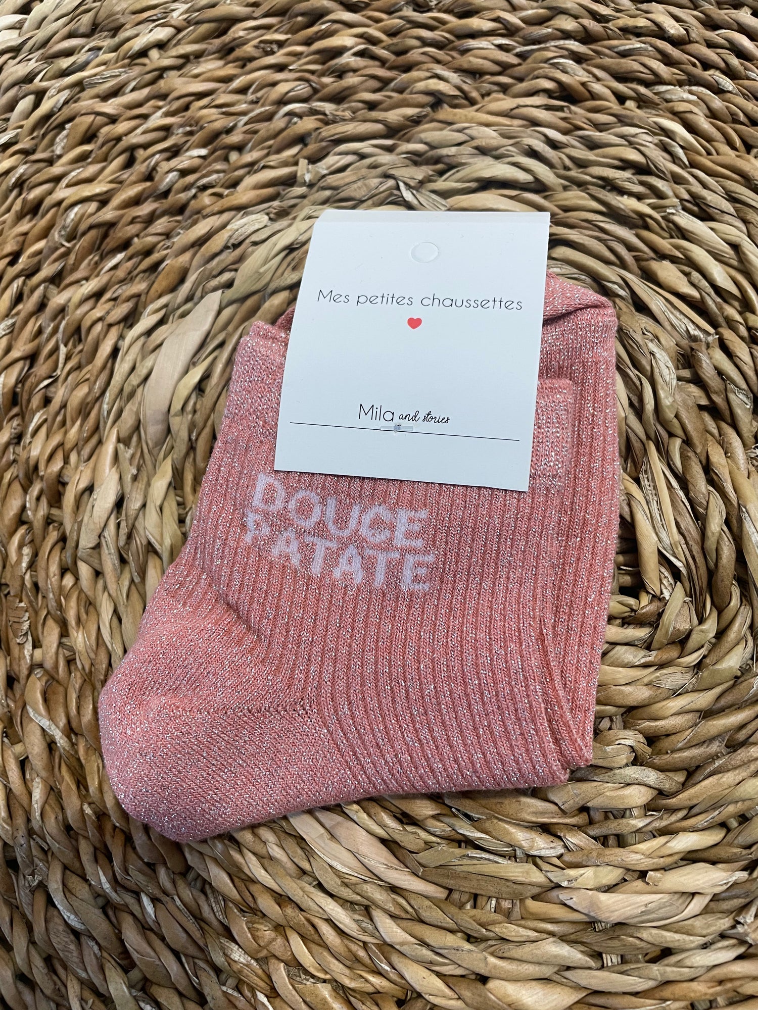 Chaussette patate douce - rose