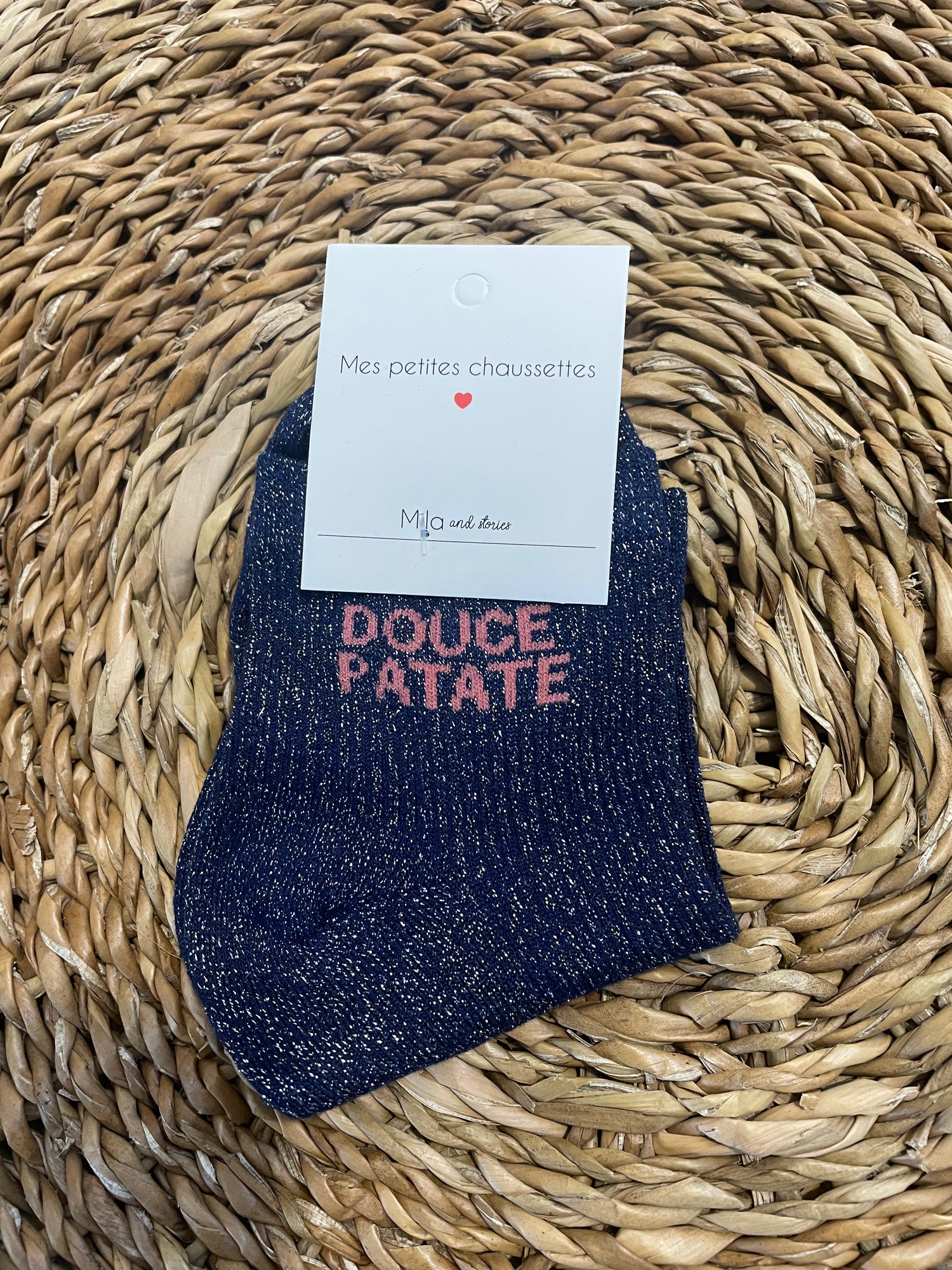 Chaussette patate douce - bleu