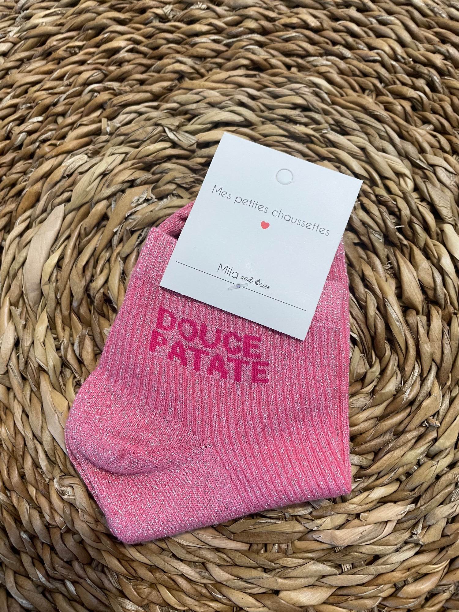 Chaussette patate douce - rose foncé