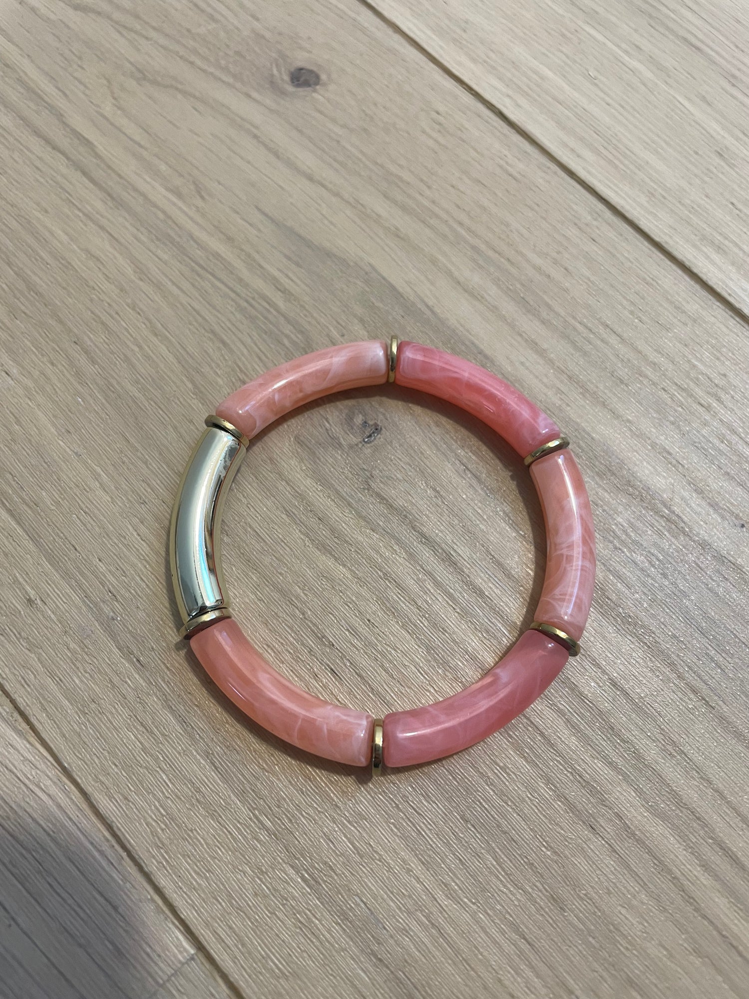 Bracelet Ambre - rose corail
