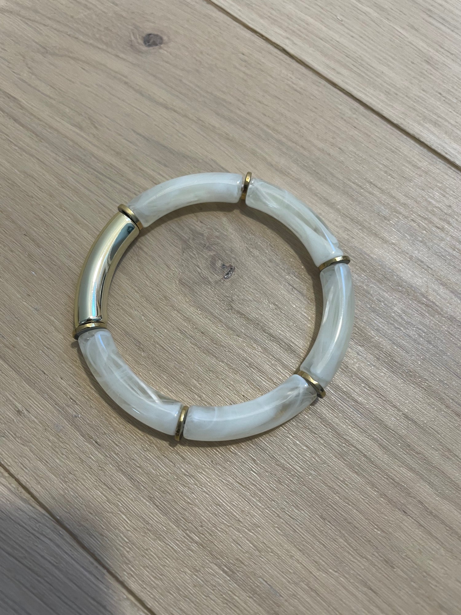 Bracelet Ambre - blanc transparent