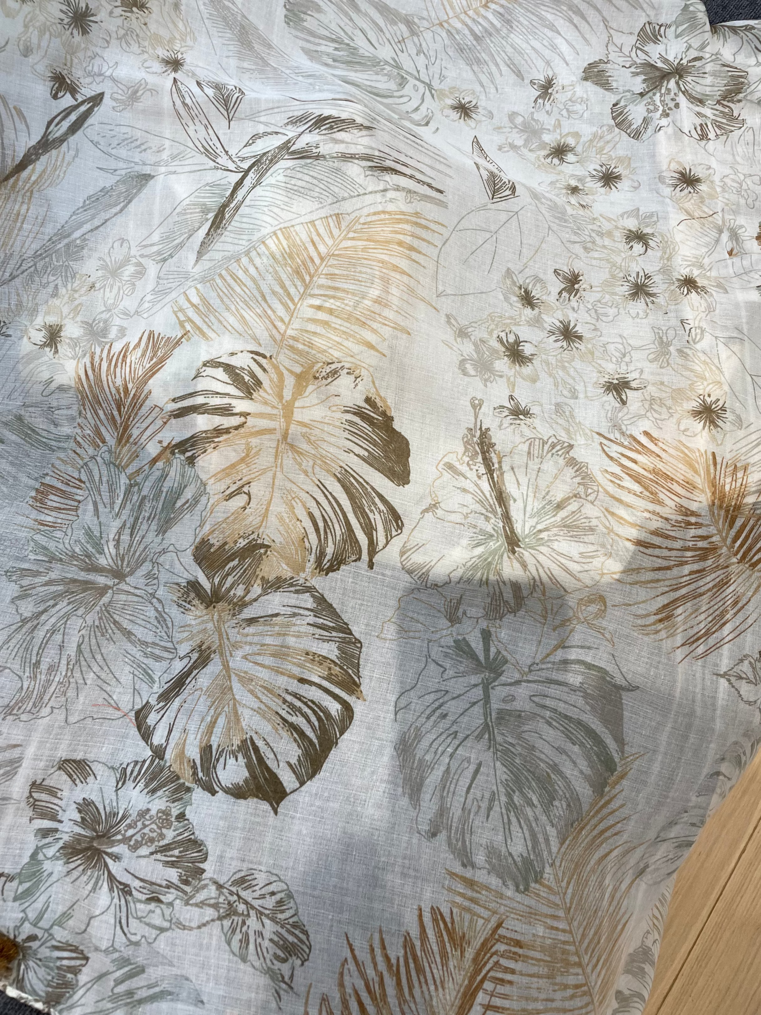 Echarpe fleurie - vert