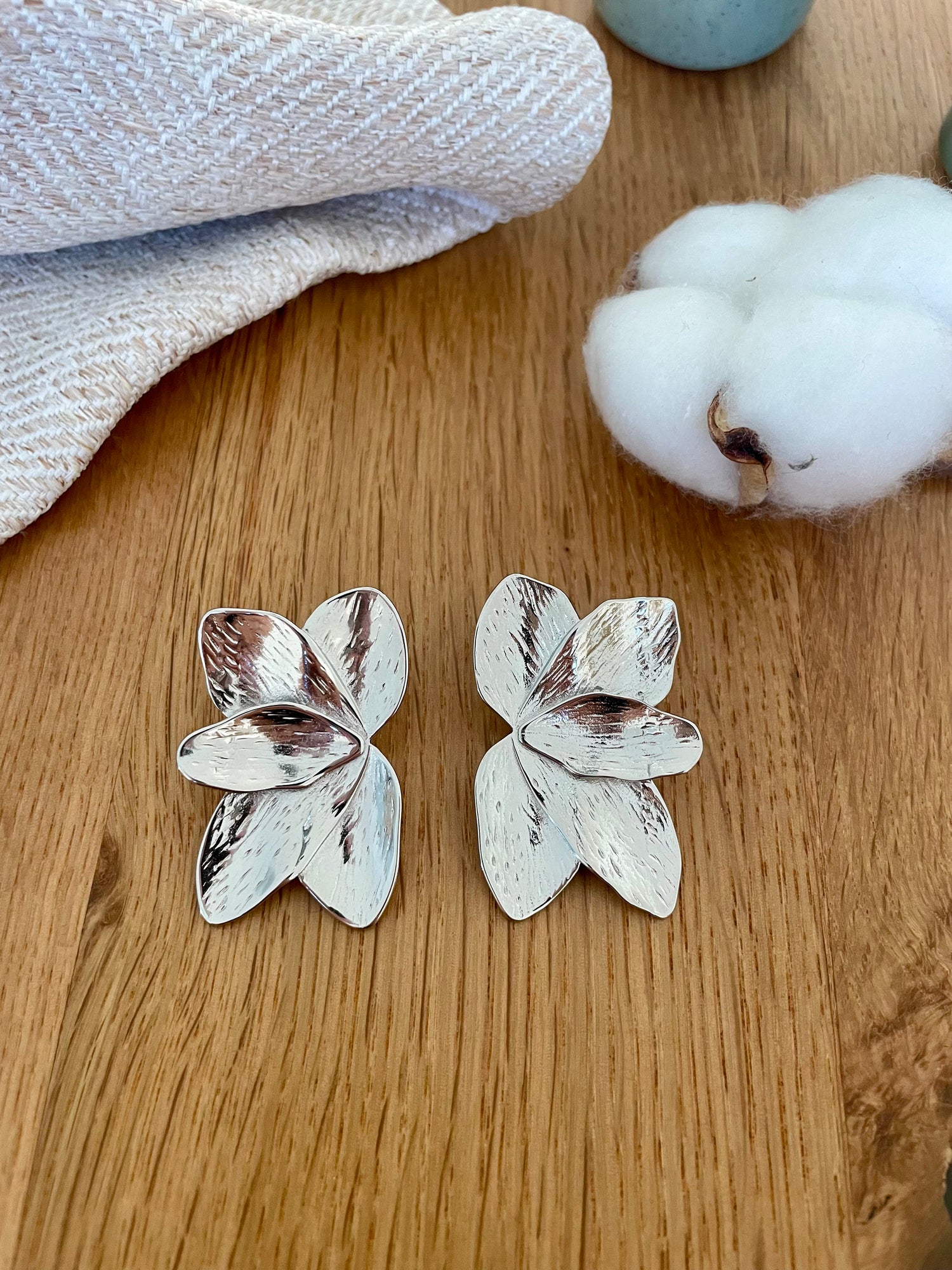 Boucles d'oreilles Elodie - argenté