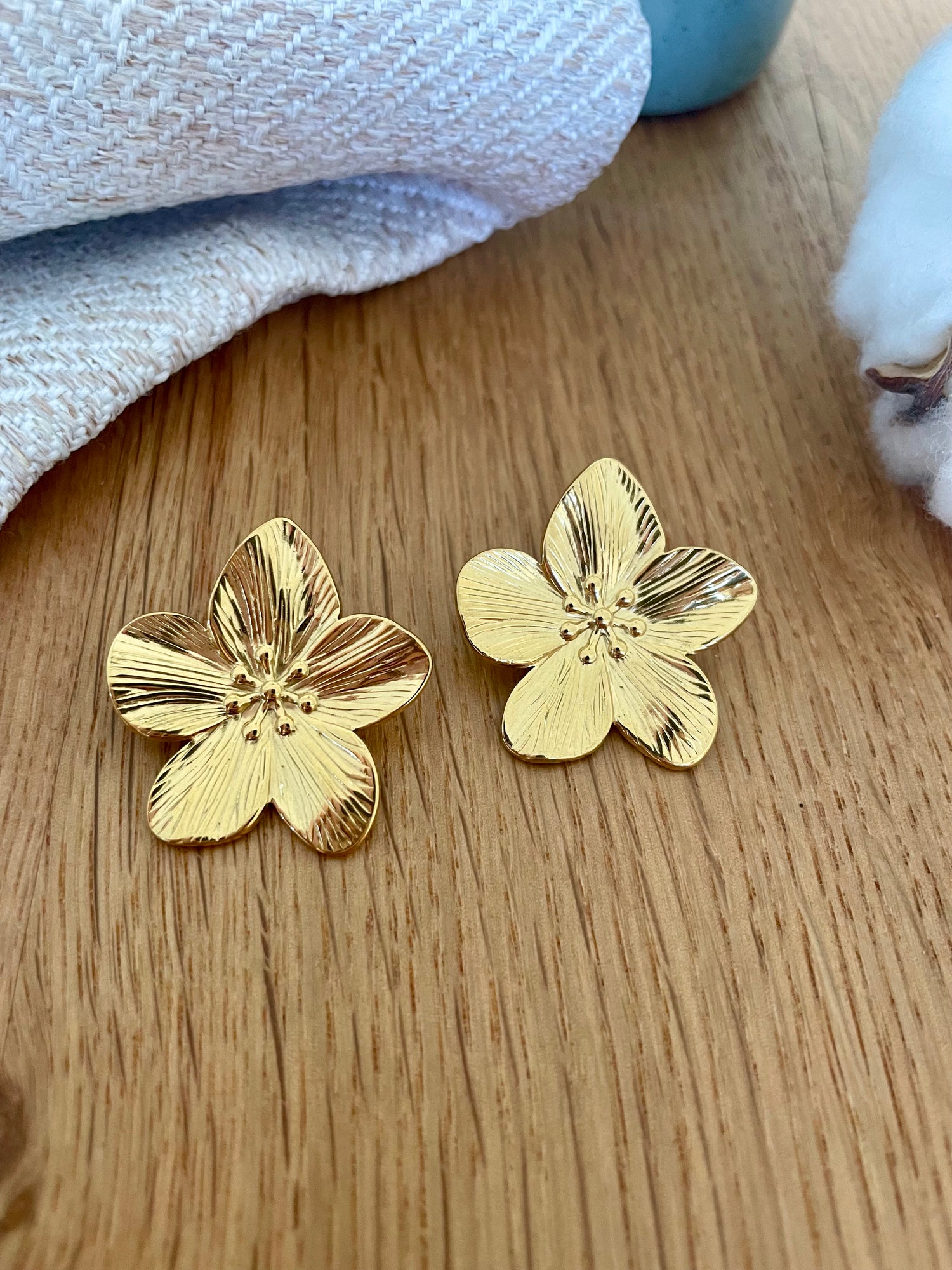 Boucles Caroline grande taille - doré
